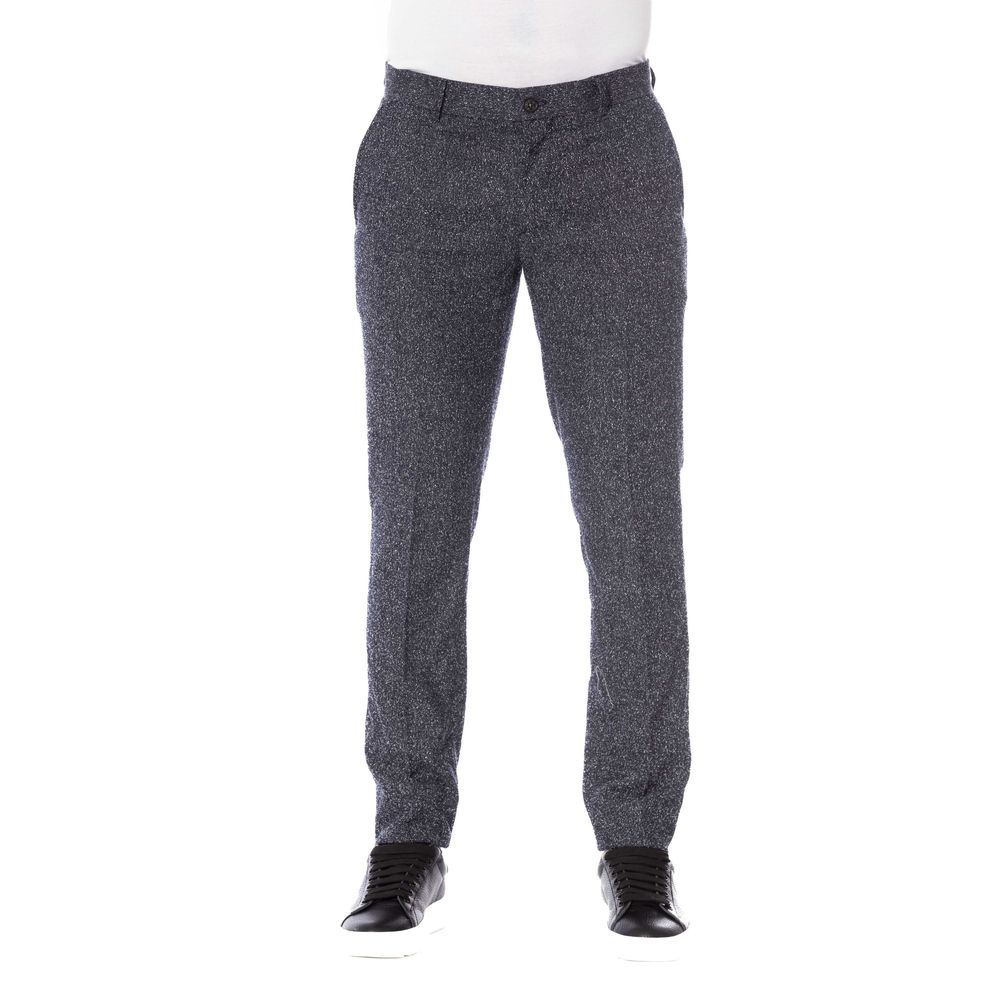 Trussardi Black Cotton Men Pant Trussardi