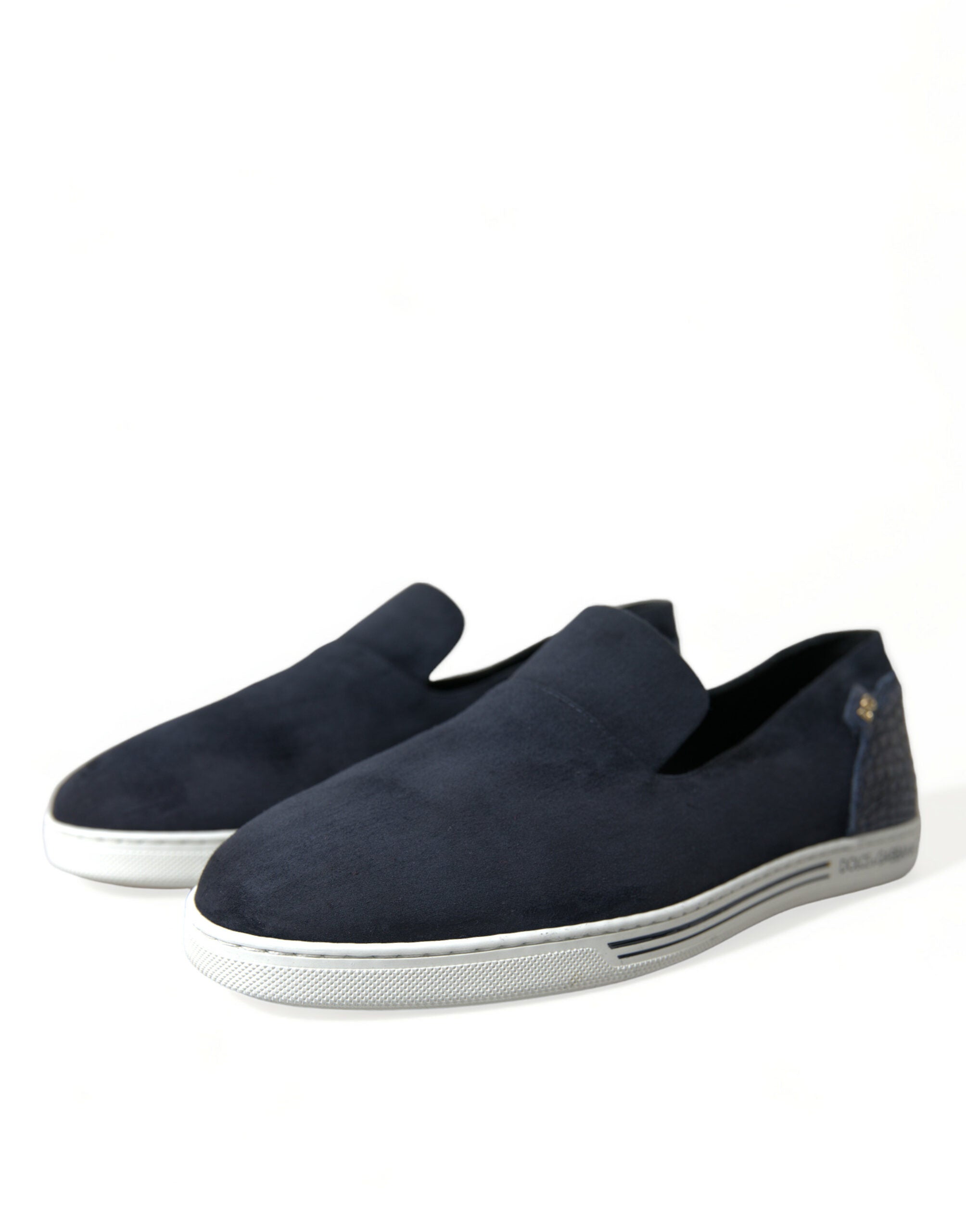 Dolce & Gabbana Blue Suede Caiman Loafers Saint Tropez Shoes Dolce & Gabbana