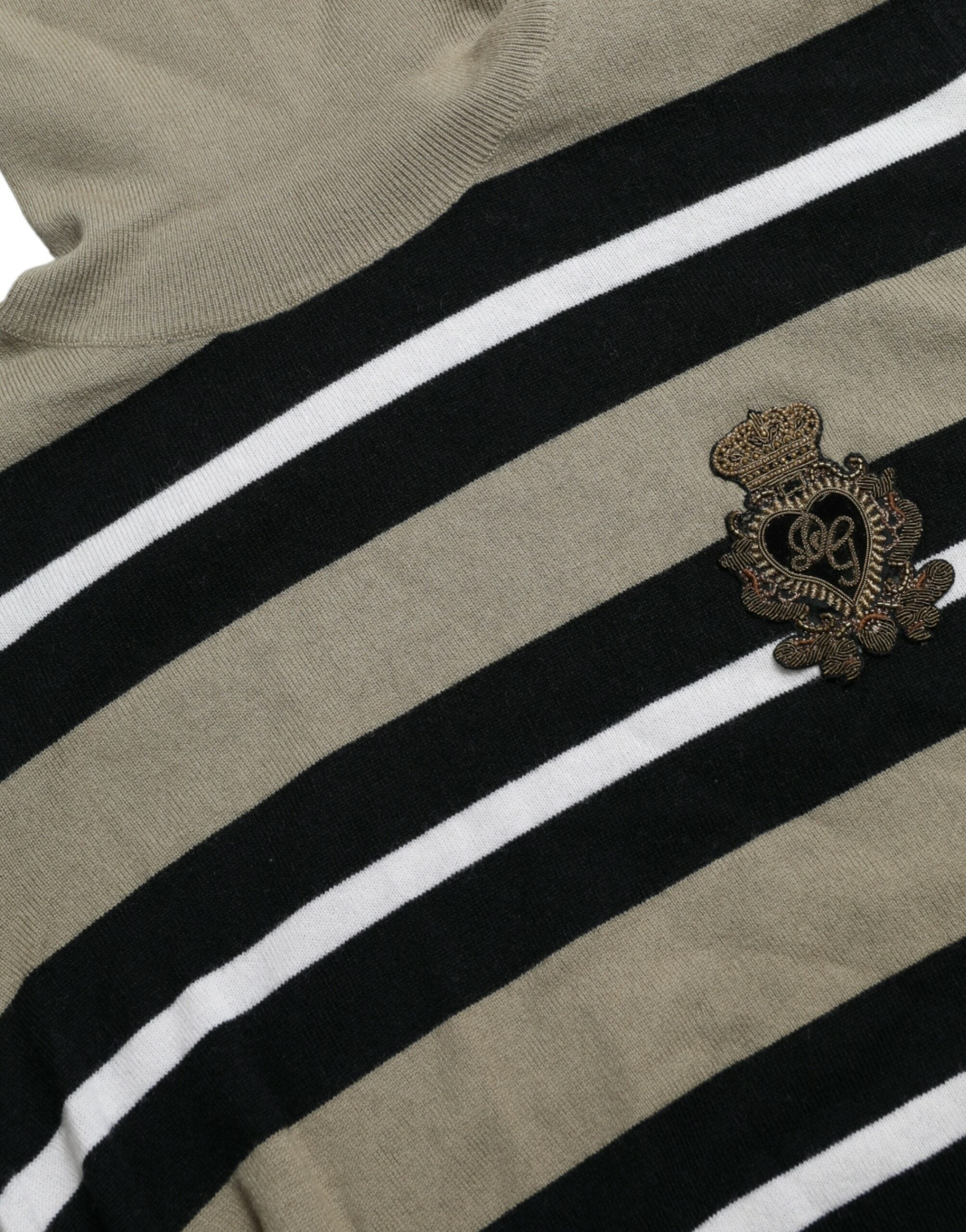 Dolce & Gabbana Multicolor Stripe Wool Logo Pullover Sweater Dolce & Gabbana