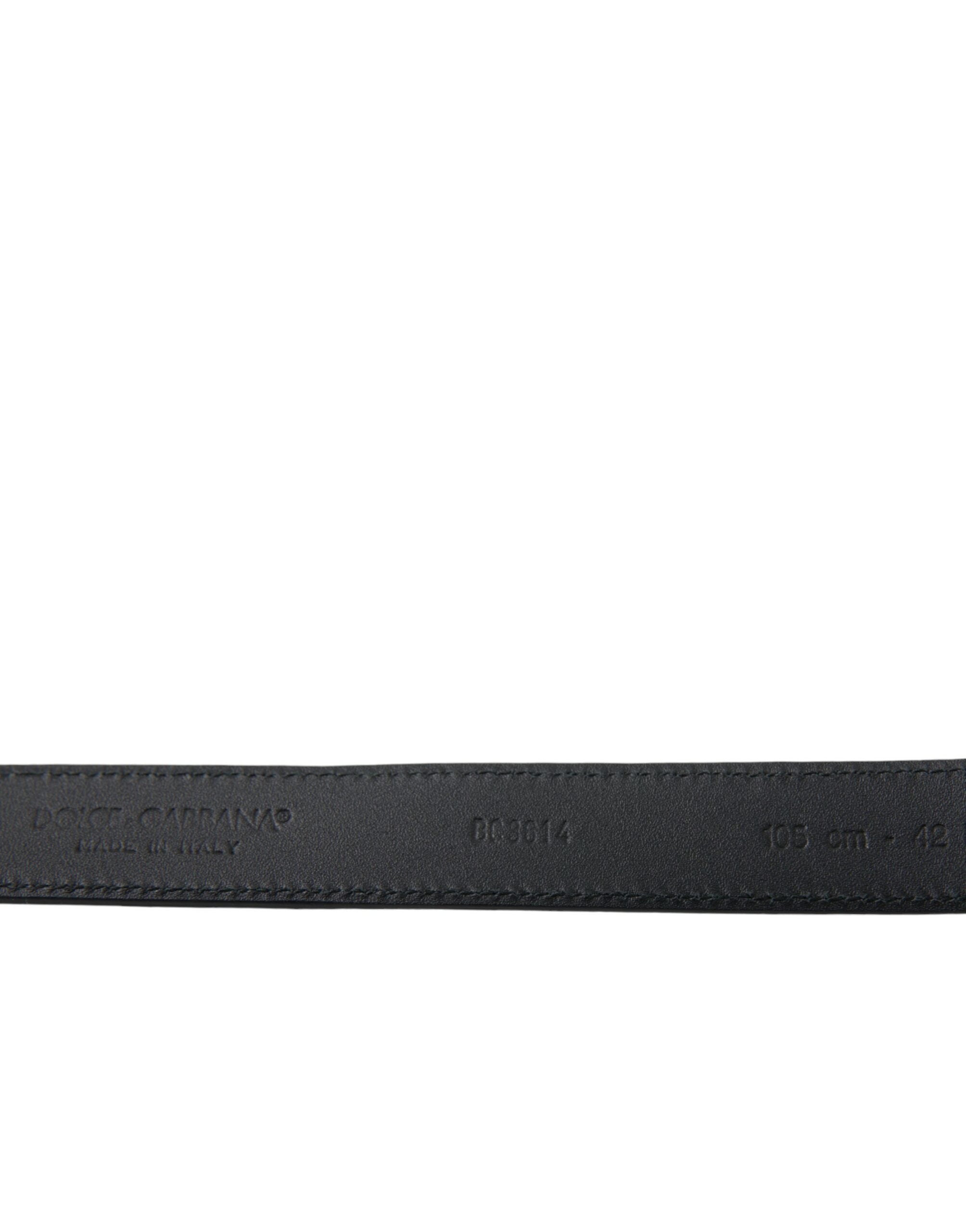 Dolce & Gabbana Blue Suede Leather Gold Metal Buckle Belt Dolce & Gabbana
