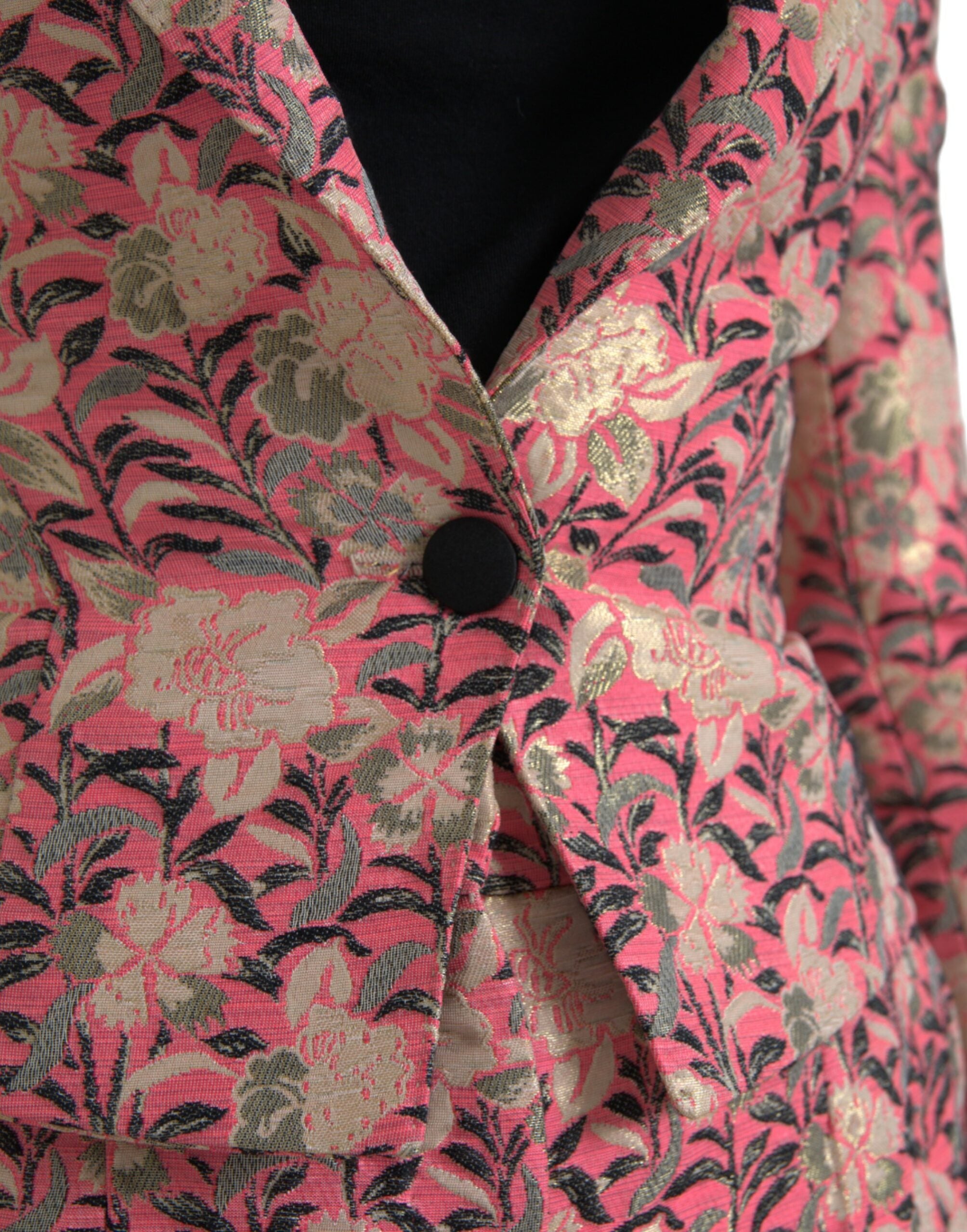 Dolce & Gabbana Pink Floral Jacquard Slim Fit 2 Piece Suit Dolce & Gabbana