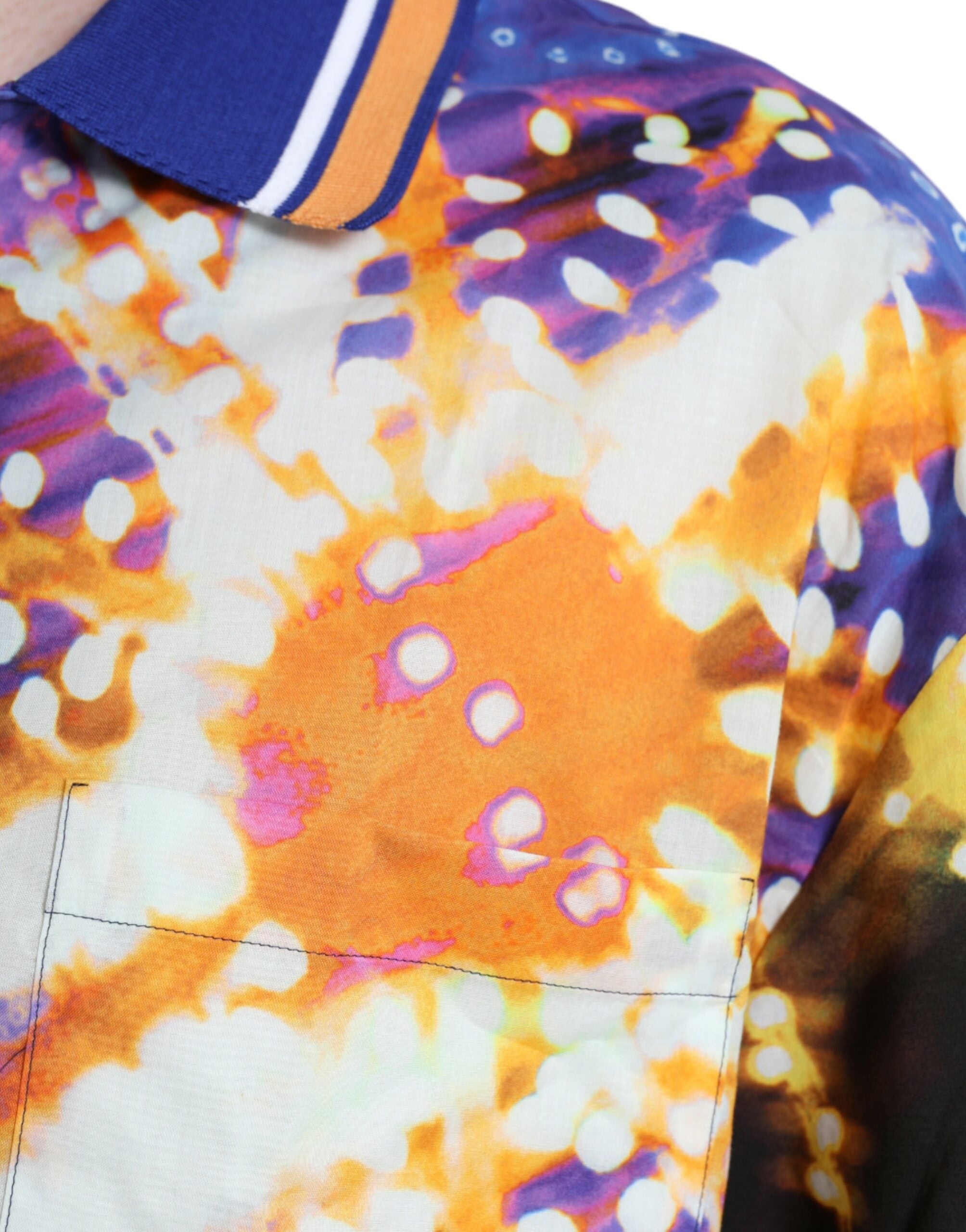 Dolce & Gabbana Multicolor Luminarie Print Cotton Casual Shirt Dolce & Gabbana