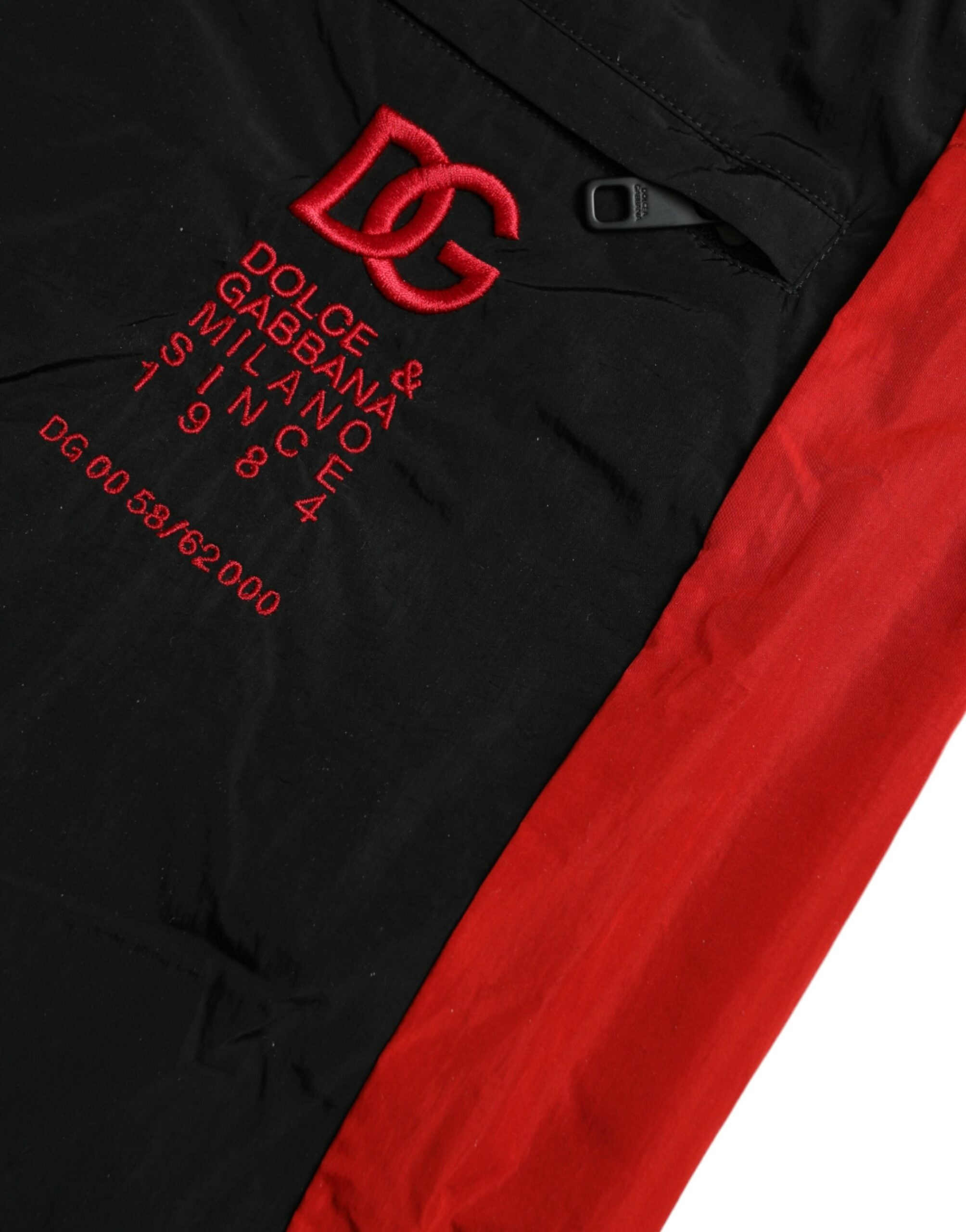 Dolce & Gabbana Black Red Leopard Print Nylon Jogger Pants Dolce & Gabbana