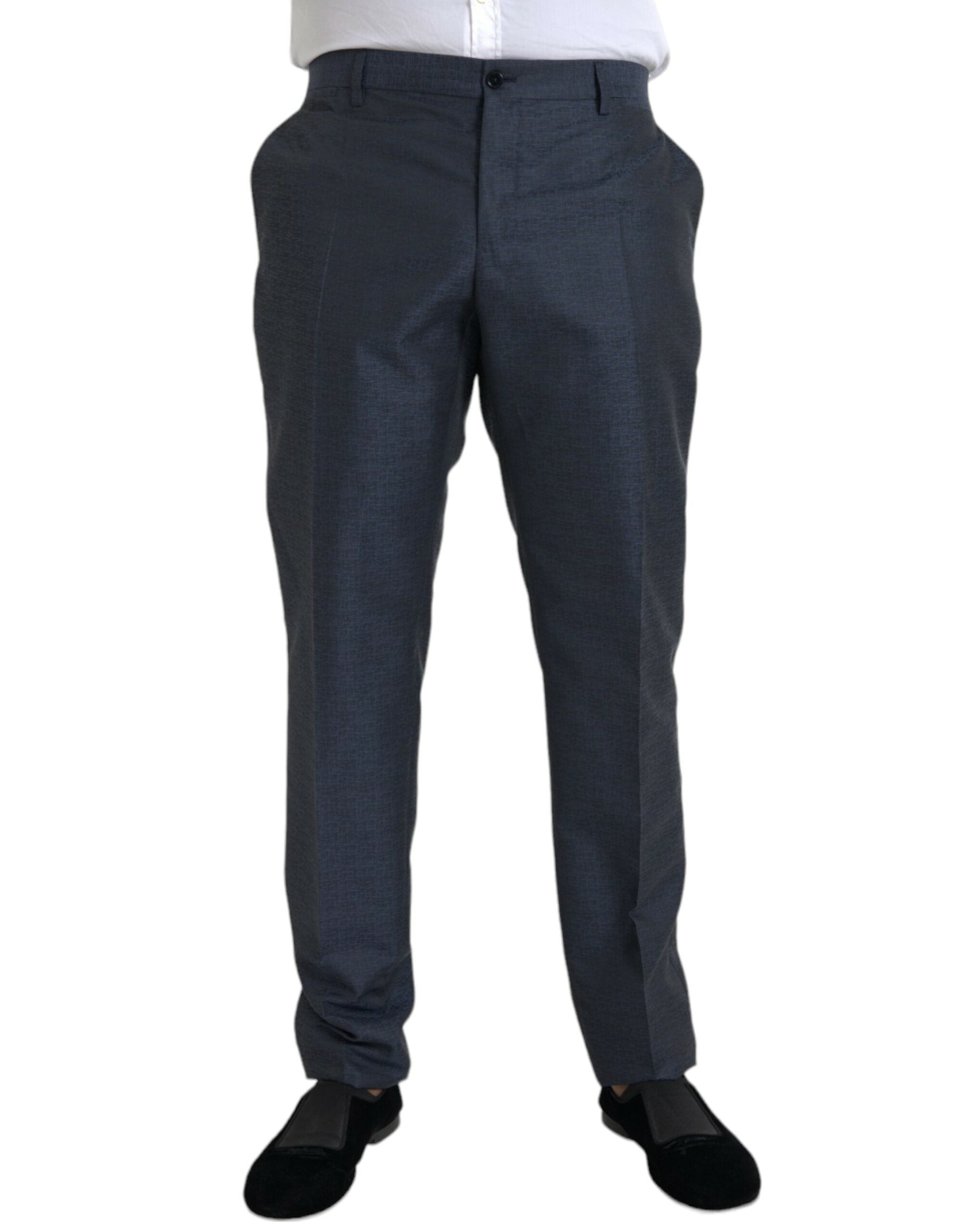 guys skinny dress pants Dolce & Gabbana Blue Wool Men Daily these Egara Big How to style black SIZE:39