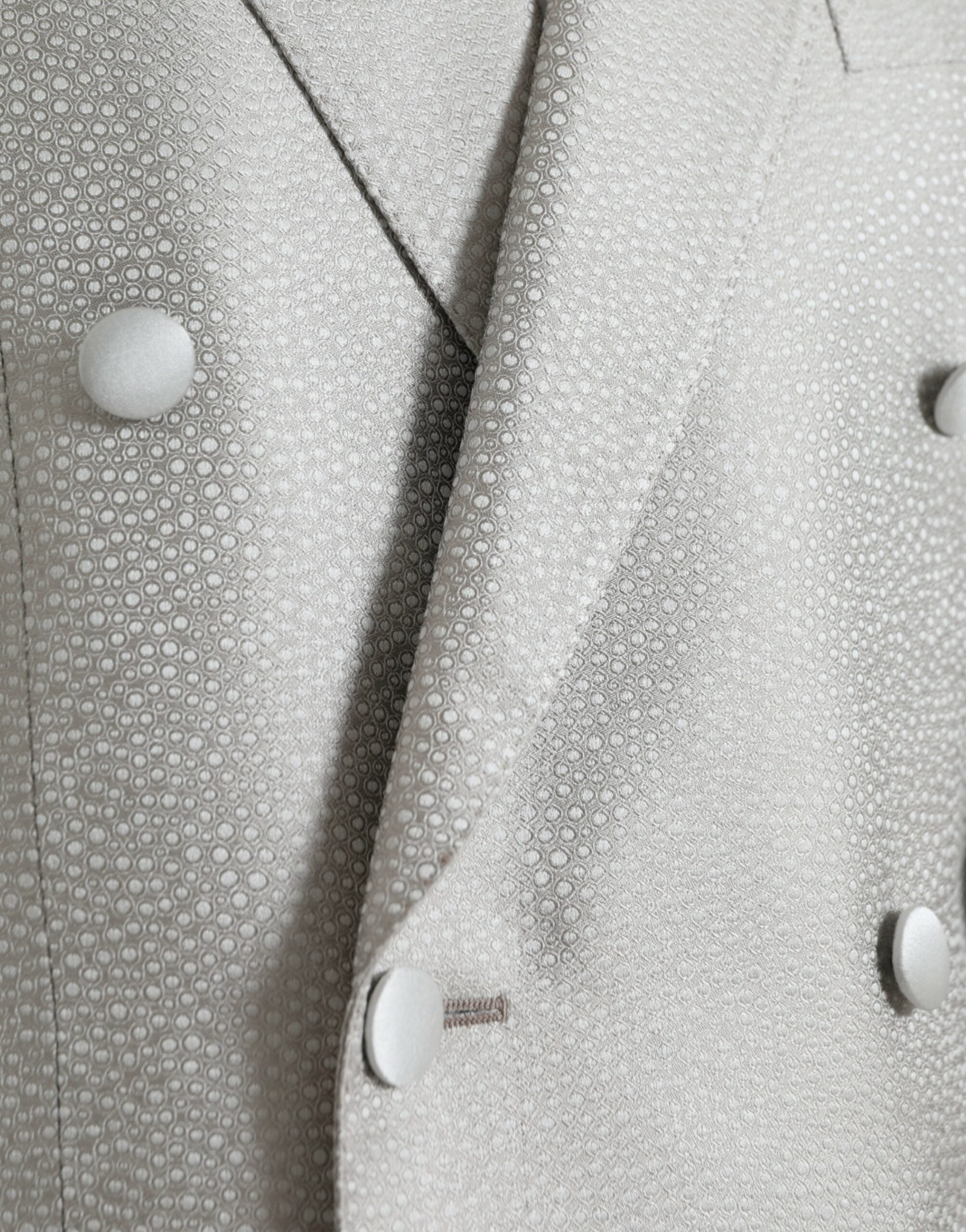 Dolce & Gabbana Off White MARTINI Double Breasted Coat Blazer Dolce & Gabbana