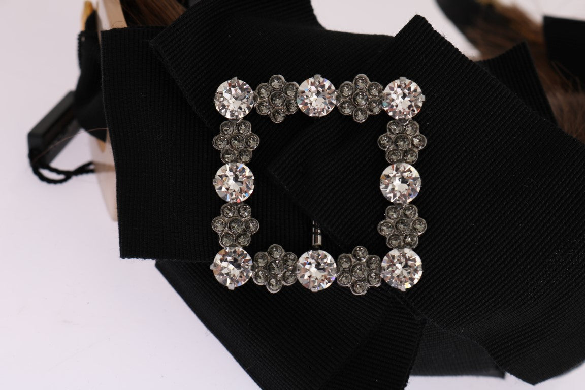Dolce & Gabbana Clear Crystal Brown Hair Headband Dolce & Gabbana