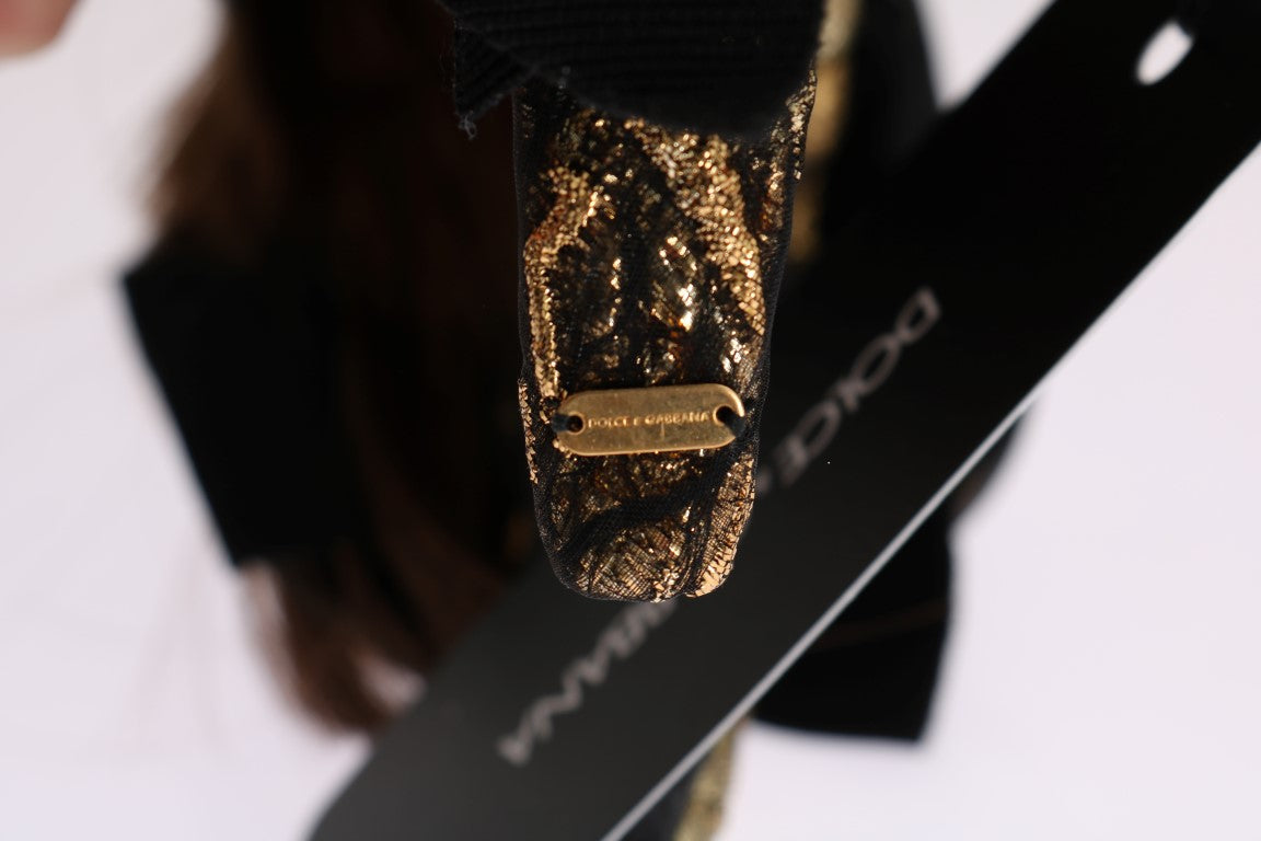 Dolce & Gabbana Clear Crystal Brown Hair Headband Dolce & Gabbana