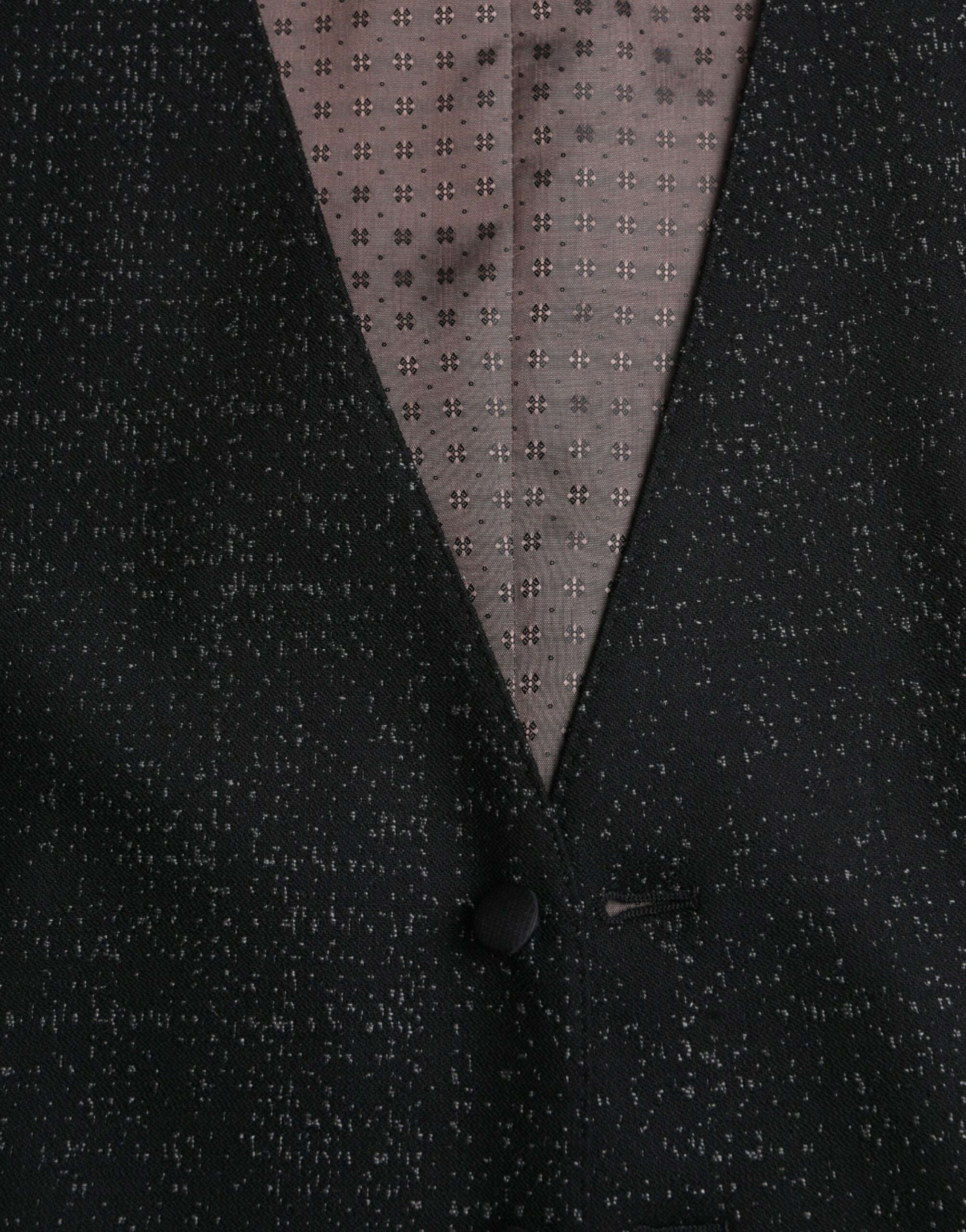 Dolce & Gabbana Black Brown Silk Waistcoat Dress Formal Vest Dolce & Gabbana