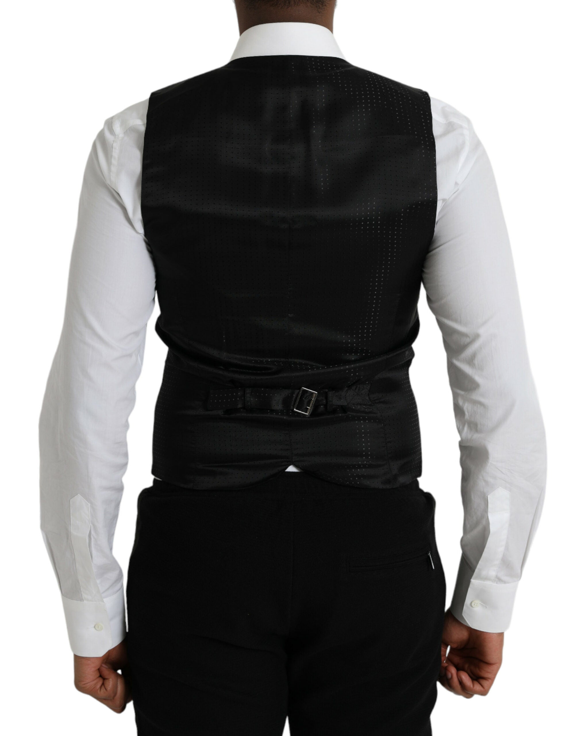 Dolce & Gabbana Maroon Satin Silk Waistcoat Dress Formal Vest Dolce & Gabbana