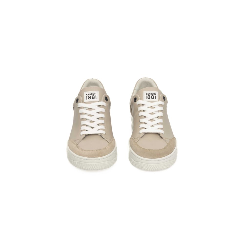 Cerruti 1881 Beige Cowhide Women Platform Sneaker Cerruti 1881