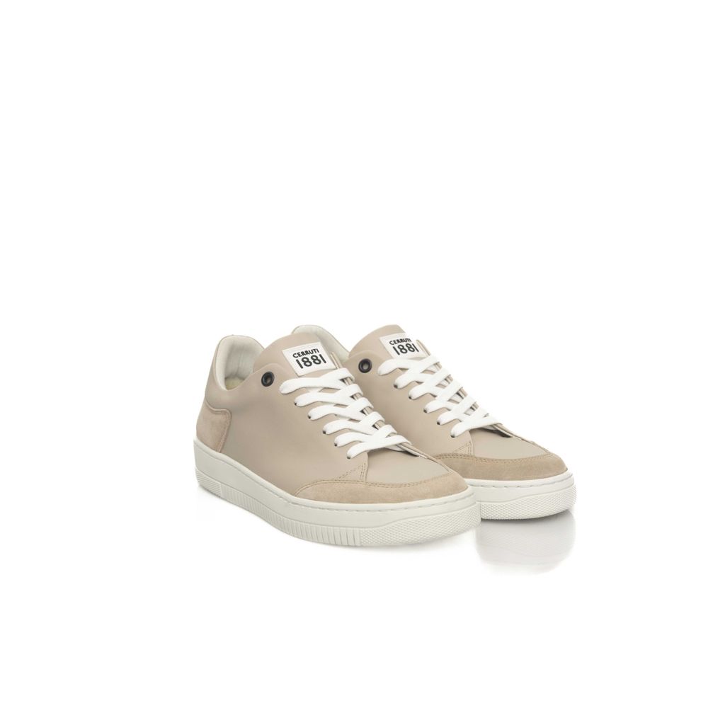 Cerruti 1881 Beige Cowhide Women Platform Sneaker Cerruti 1881