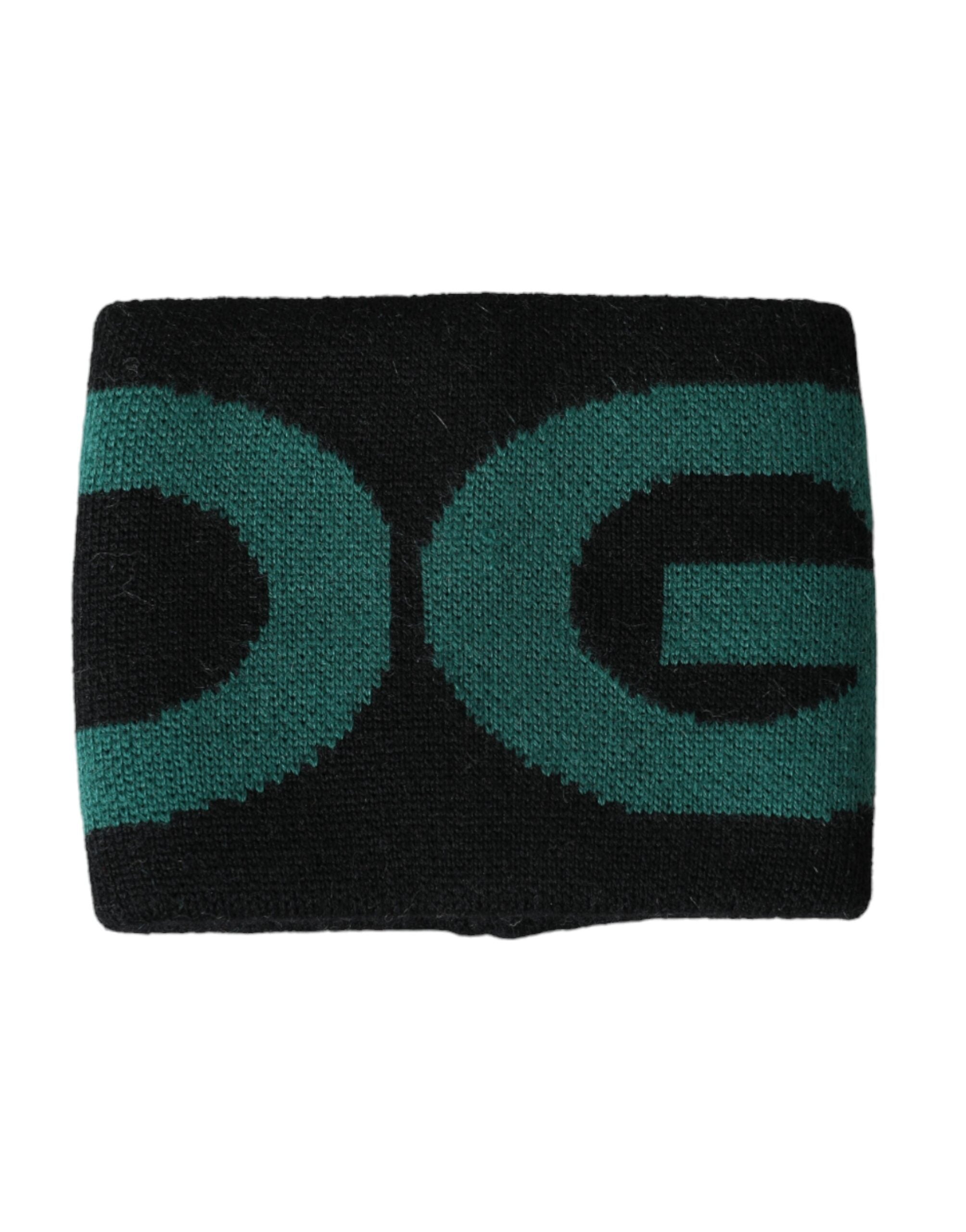 Dolce & Gabbana Black Green Wool Logo #DGMILLENNIALS Wristband Dolce & Gabbana