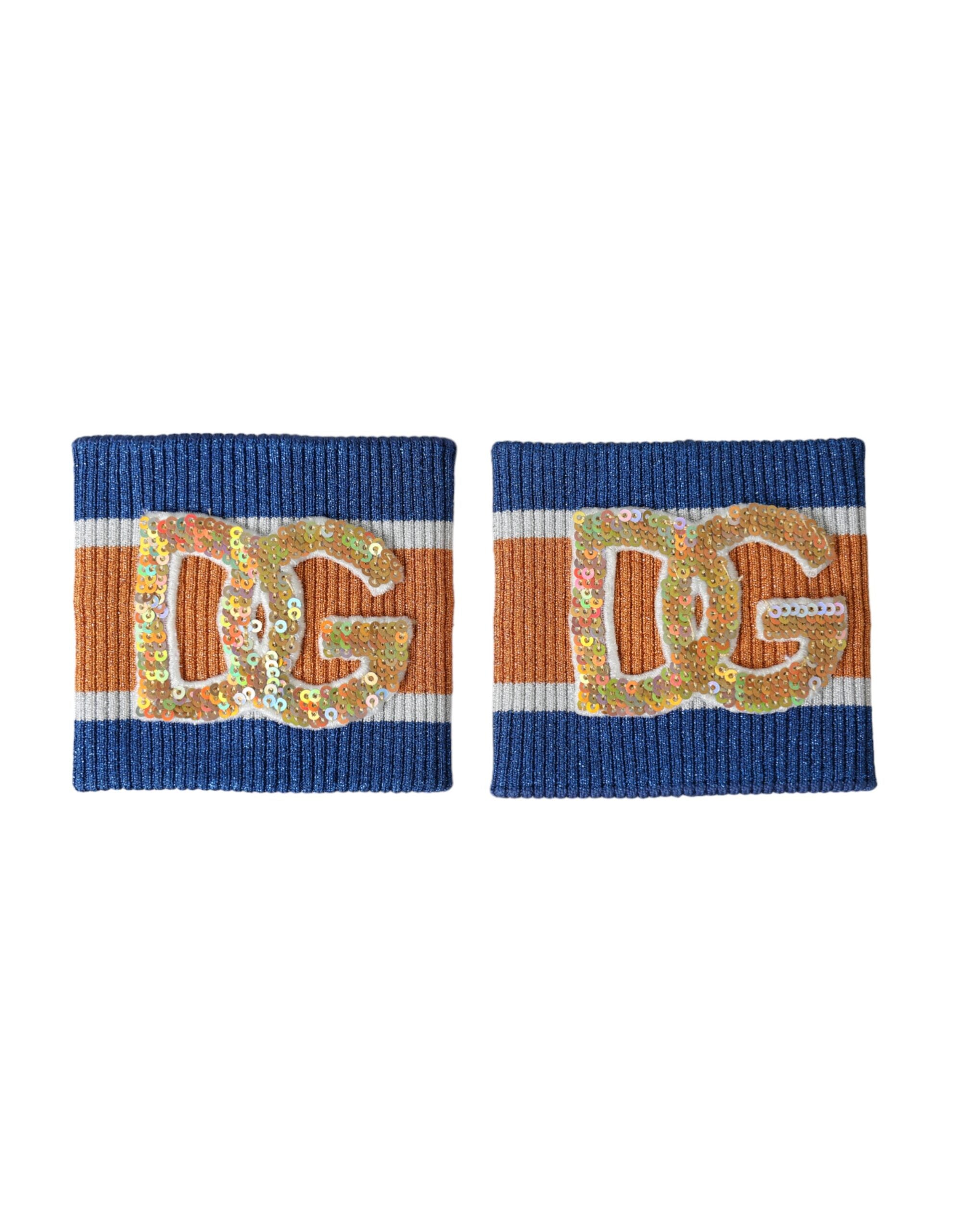 Dolce & Gabbana Multicolor Logo Sequin Viscose Wristband Dolce & Gabbana