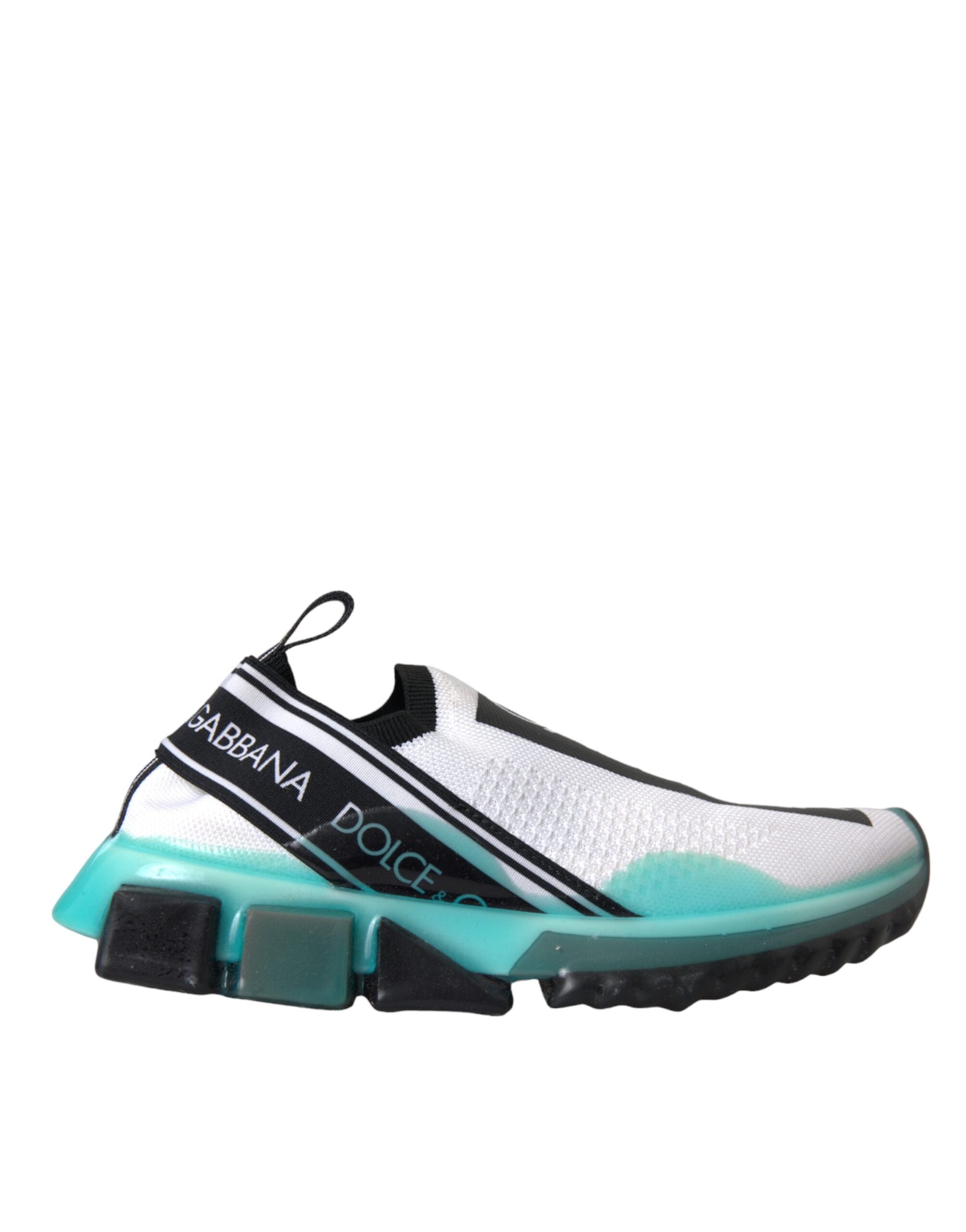 Dolce & Gabbana Black White Blue Slip On Sorrento Sneakers Shoes Dolce & Gabbana