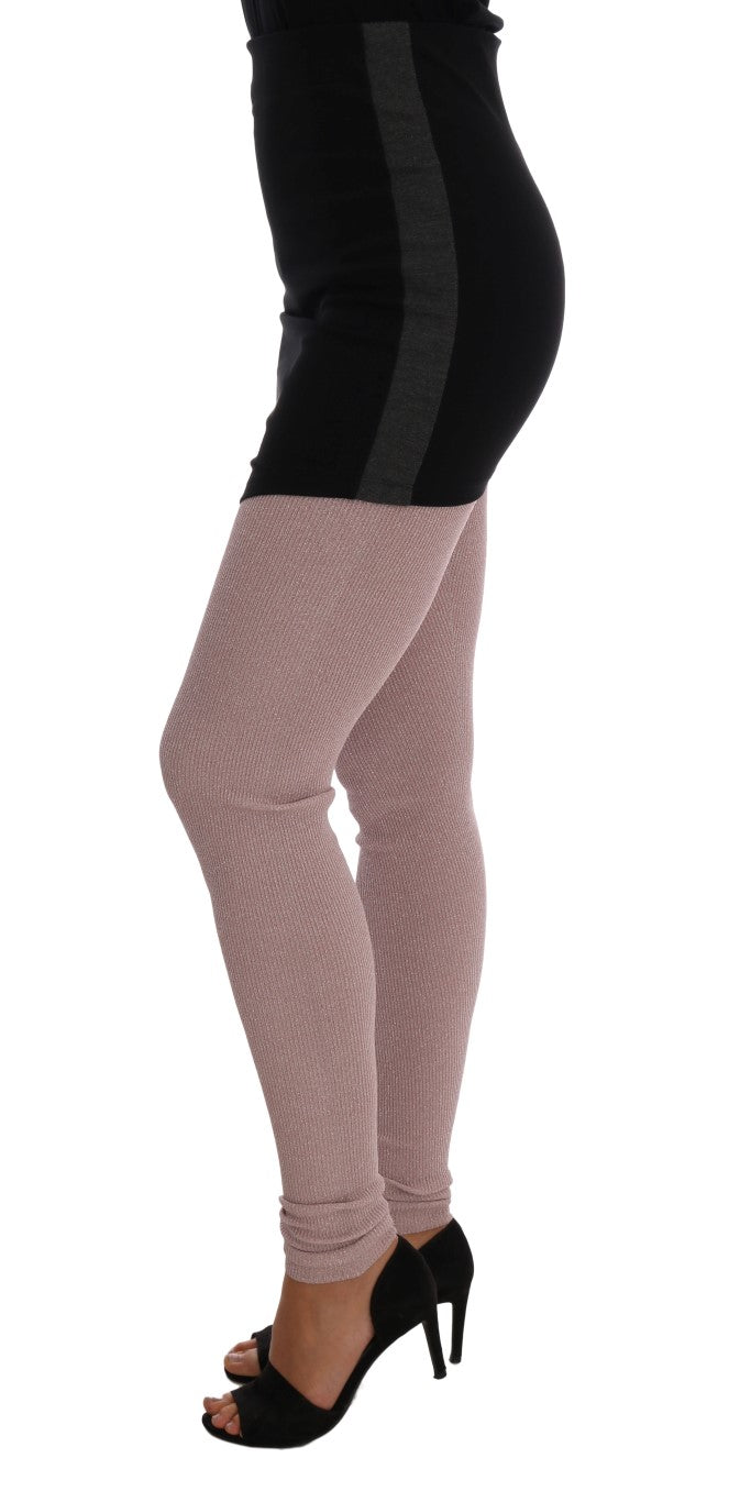Dolce & Gabbana Pink Stretch Waist Tights Stockings Dolce & Gabbana