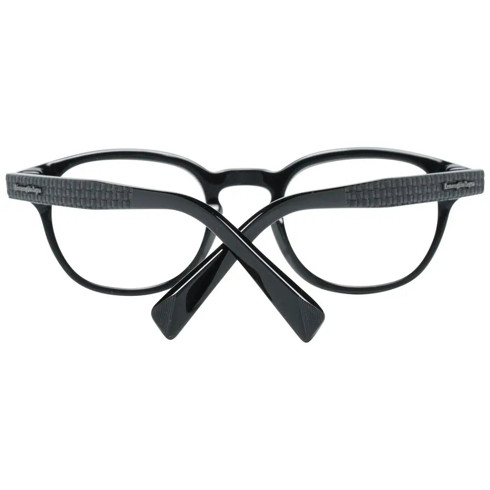 Ermenegildo Zegna Black Plastic Glasses (Frames) Ermenegildo Zegna
