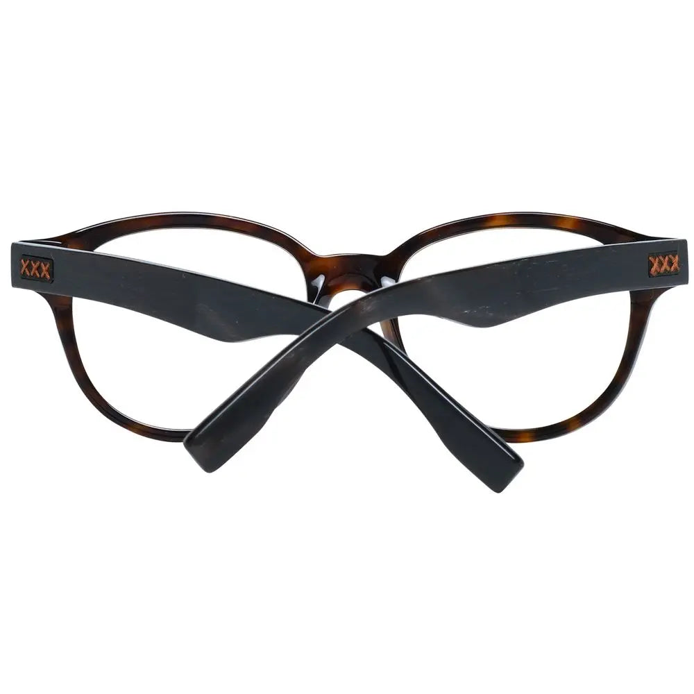 Ermenegildo Zegna Brown Plastic Glasses (Frames) Ermenegildo Zegna