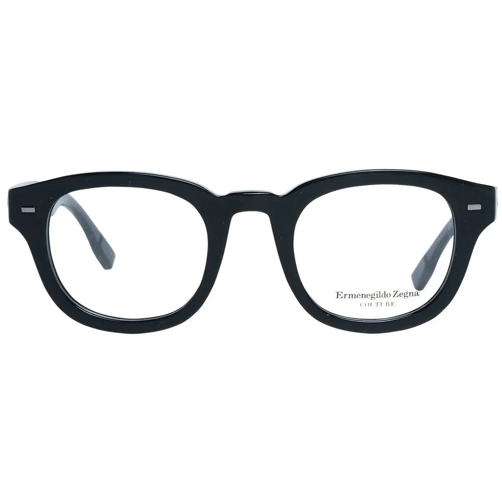 Ermenegildo Zegna Black Plastic Glasses (Frames) Ermenegildo Zegna