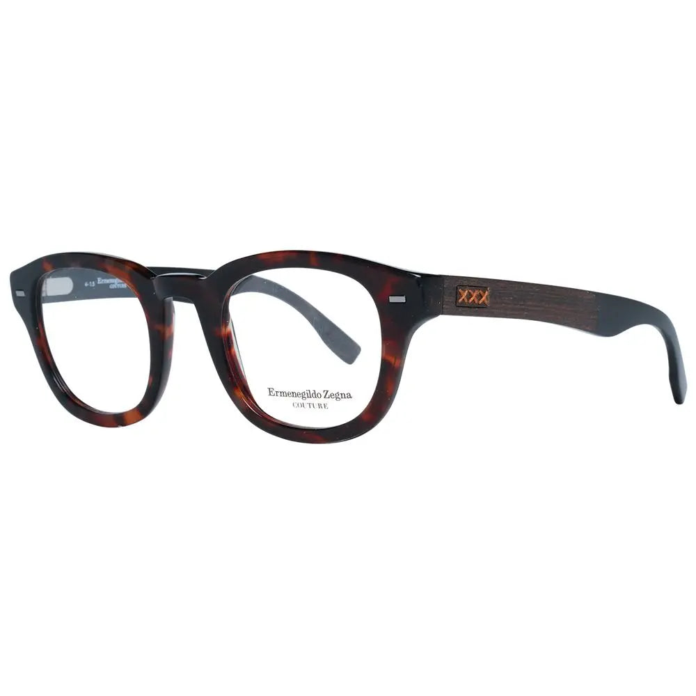 Ermenegildo Zegna Brown Plastic Glasses (Frames) Ermenegildo Zegna