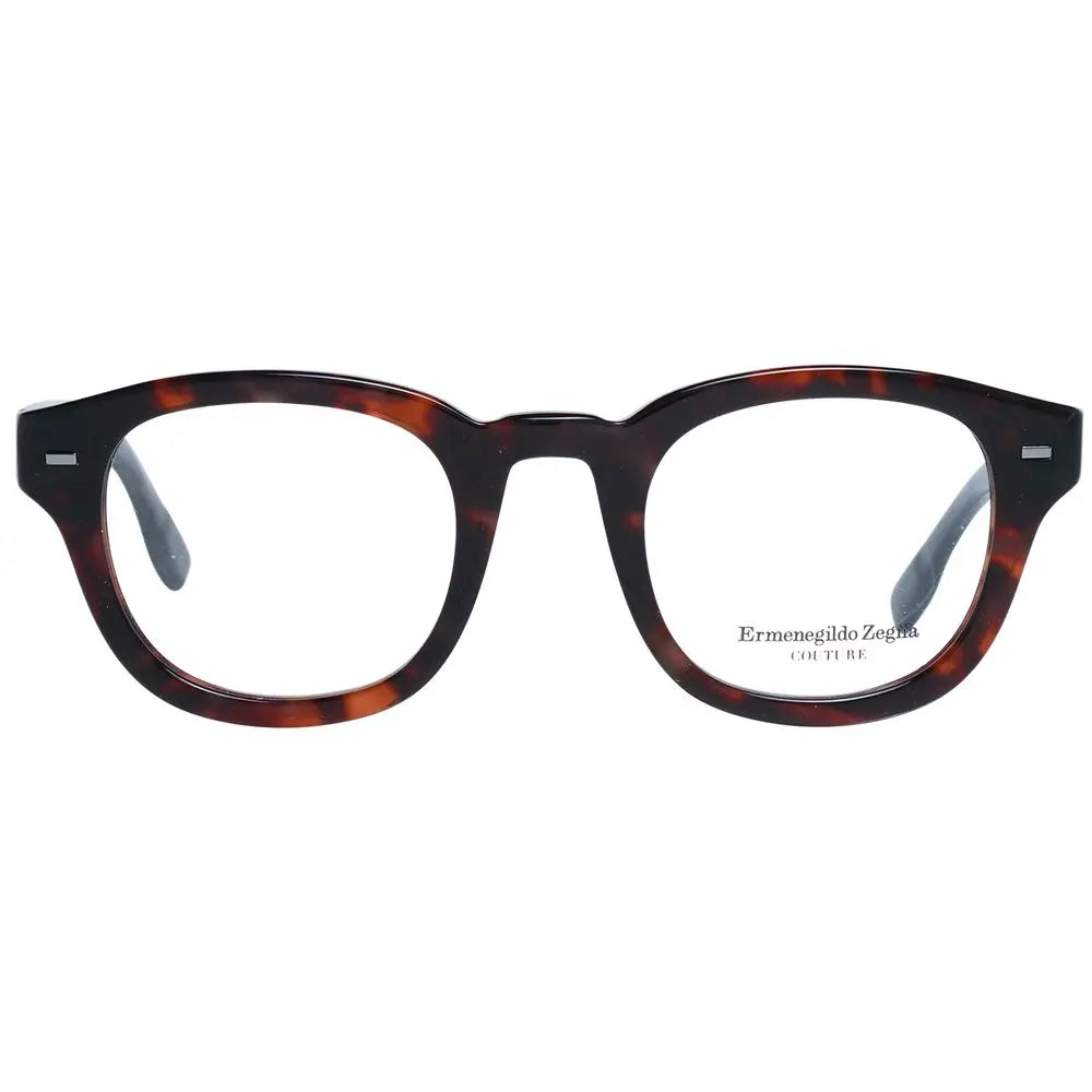 Ermenegildo Zegna Brown Plastic Glasses (Frames) Ermenegildo Zegna