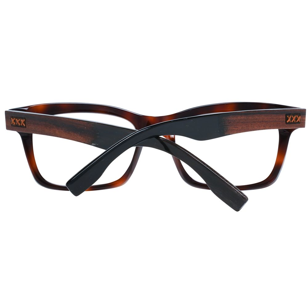 Ermenegildo Zegna Brown Plastic Glasses (Frames) Ermenegildo Zegna