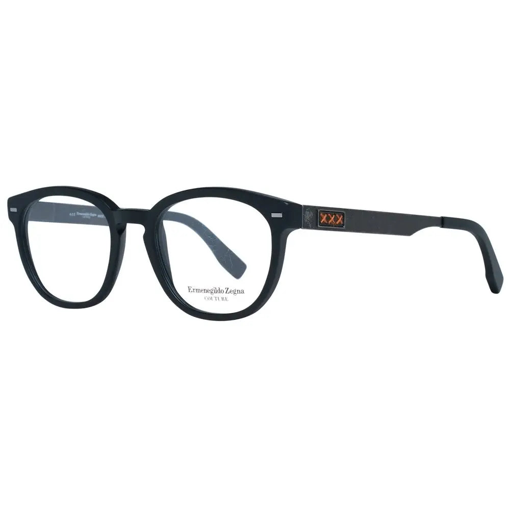 Ermenegildo Zegna Black Plastic Glasses (Frames) Ermenegildo Zegna