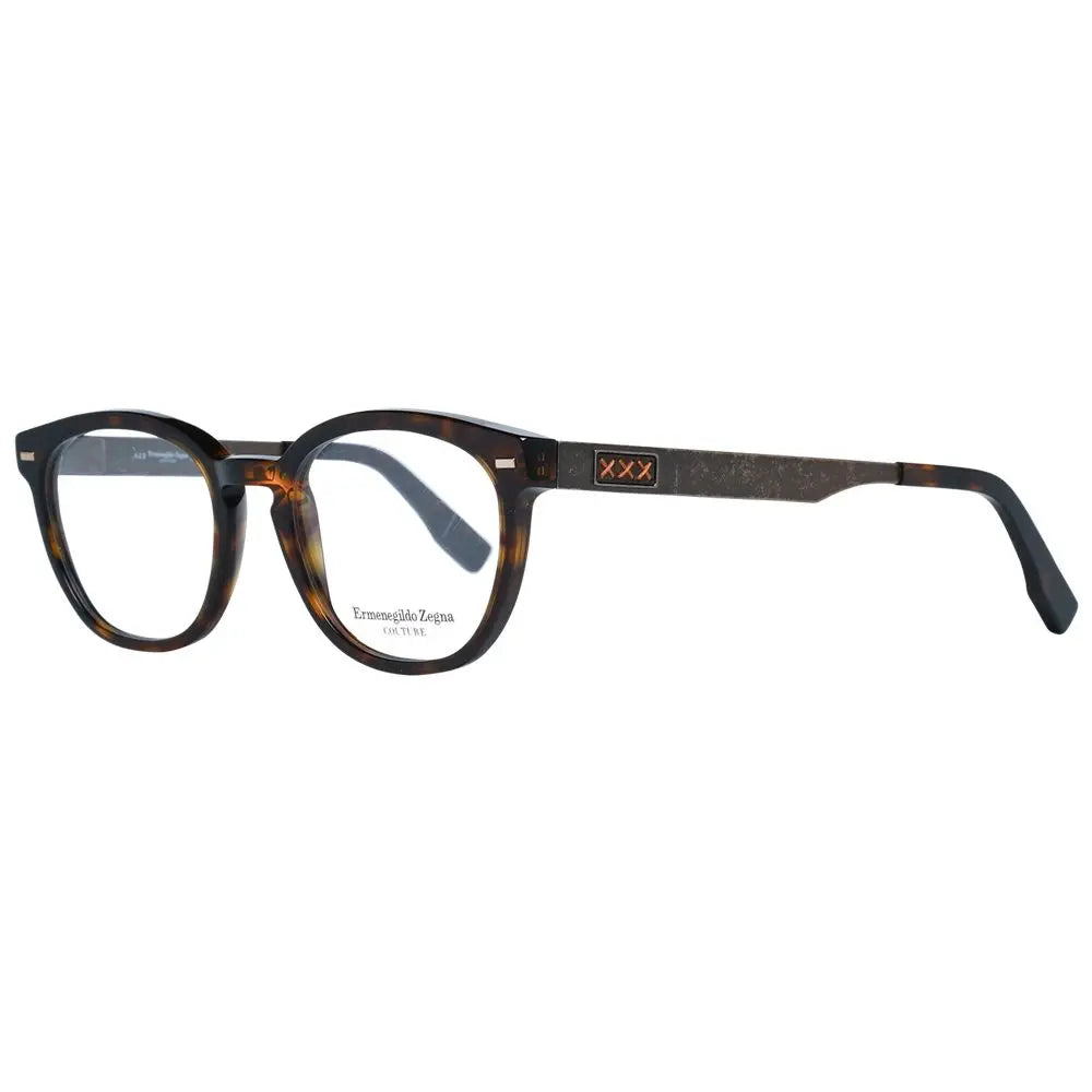 Ermenegildo Zegna Brown Plastic Glasses (Frames) Ermenegildo Zegna