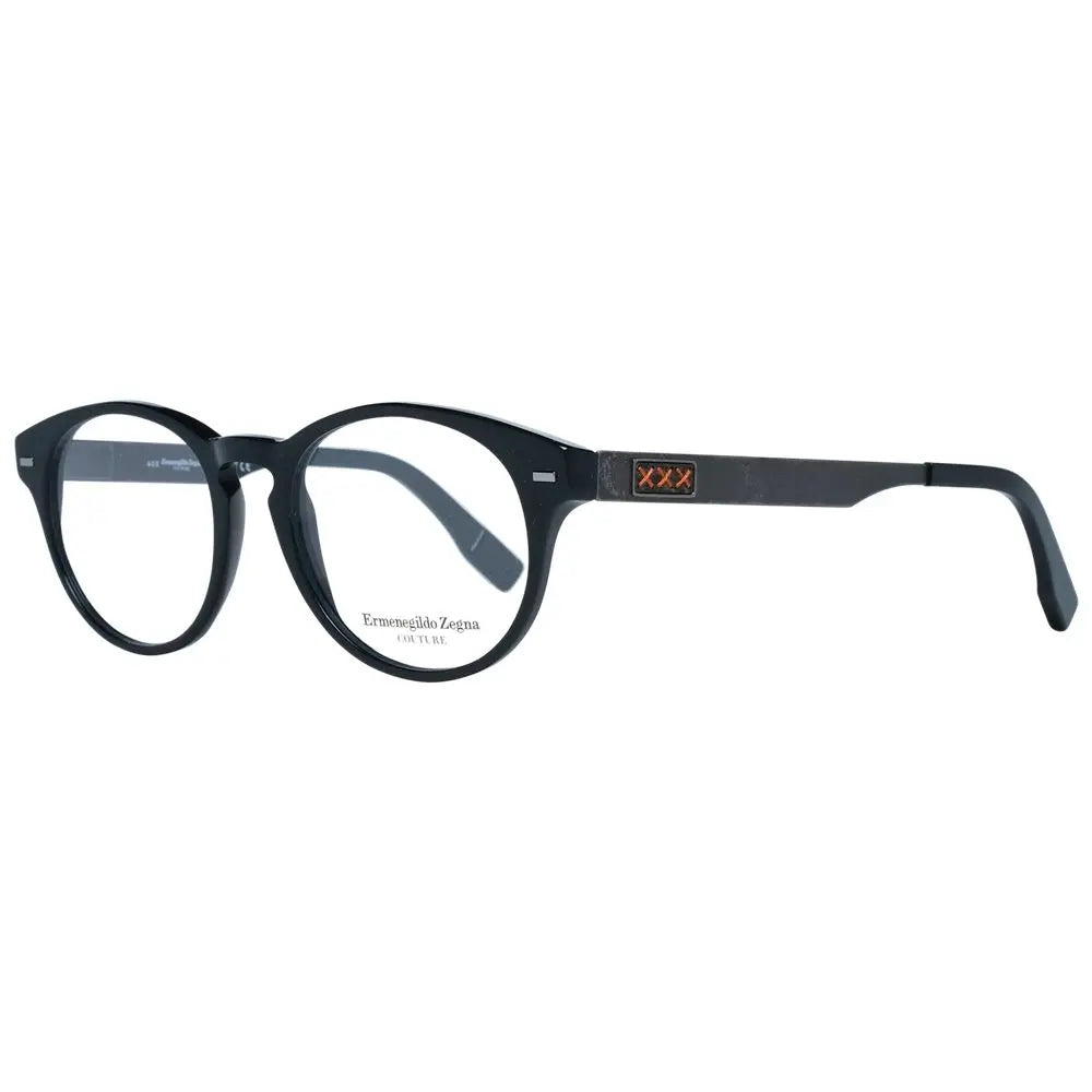Ermenegildo Zegna Black Plastic Glasses (Frames) Ermenegildo Zegna