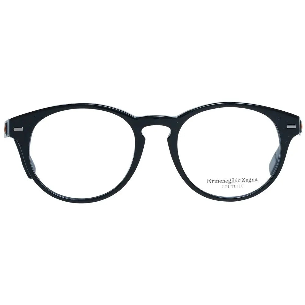 Ermenegildo Zegna Black Plastic Glasses (Frames) Ermenegildo Zegna