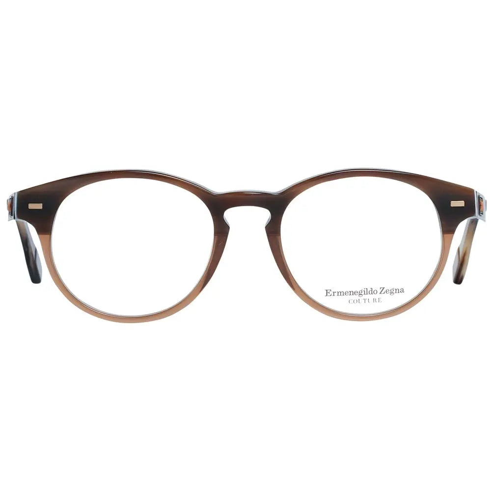 Ermenegildo Zegna Brown Plastic Glasses (Frames) Ermenegildo Zegna