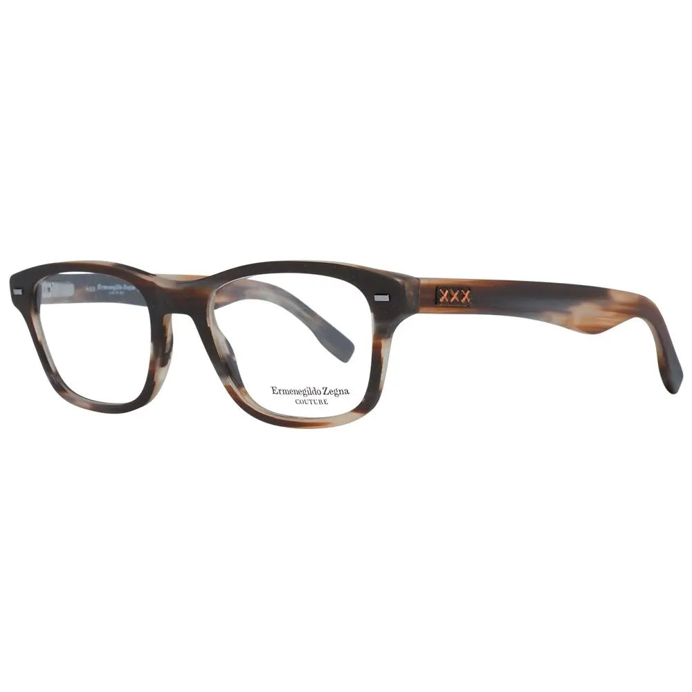 Ermenegildo Zegna Brown Plastic Glasses (Frames) Ermenegildo Zegna