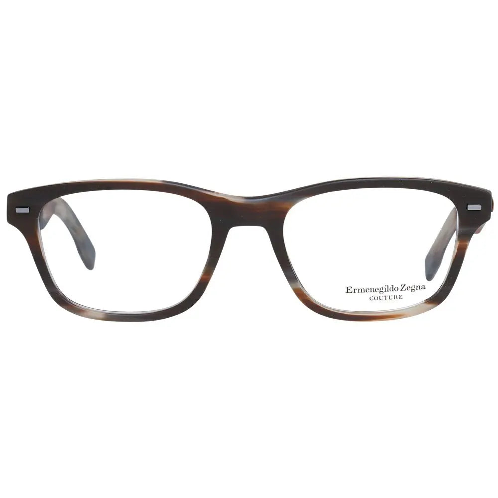 Ermenegildo Zegna Brown Plastic Glasses (Frames) Ermenegildo Zegna