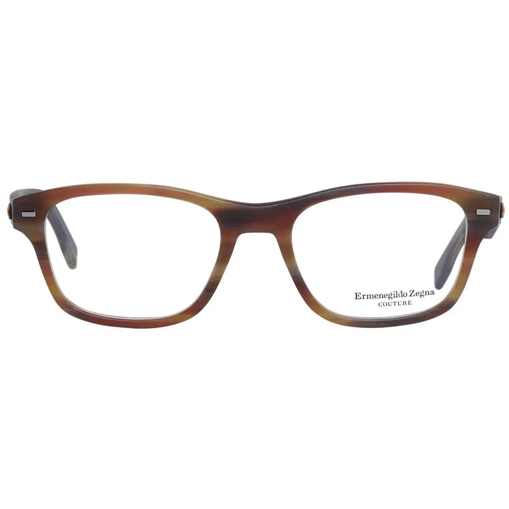 Ermenegildo Zegna Brown Plastic Glasses (Frames) Ermenegildo Zegna