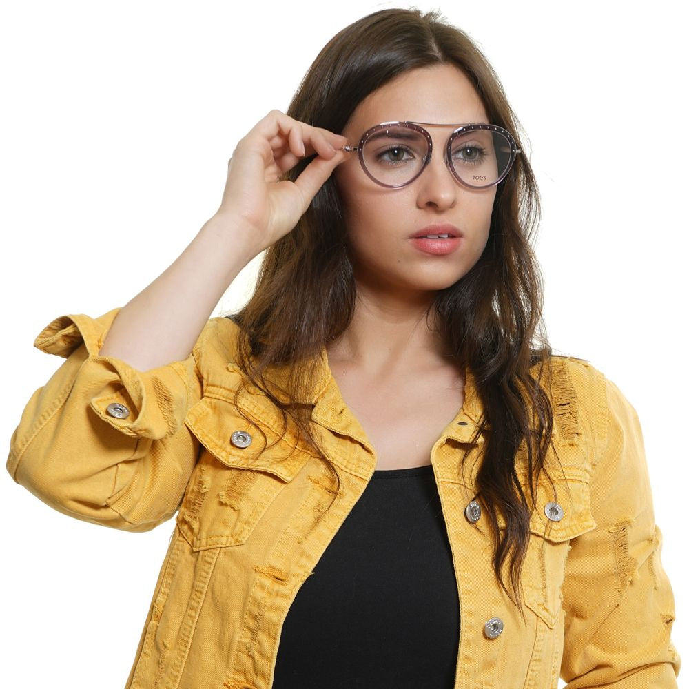 Tod's Purple Metal & Leather Glasses (Frames) Tod's