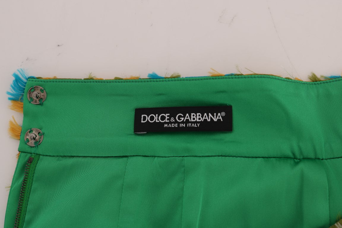 Dolce & Gabbana Multicolor Jacquard Straight Pencil Skirt Dolce & Gabbana