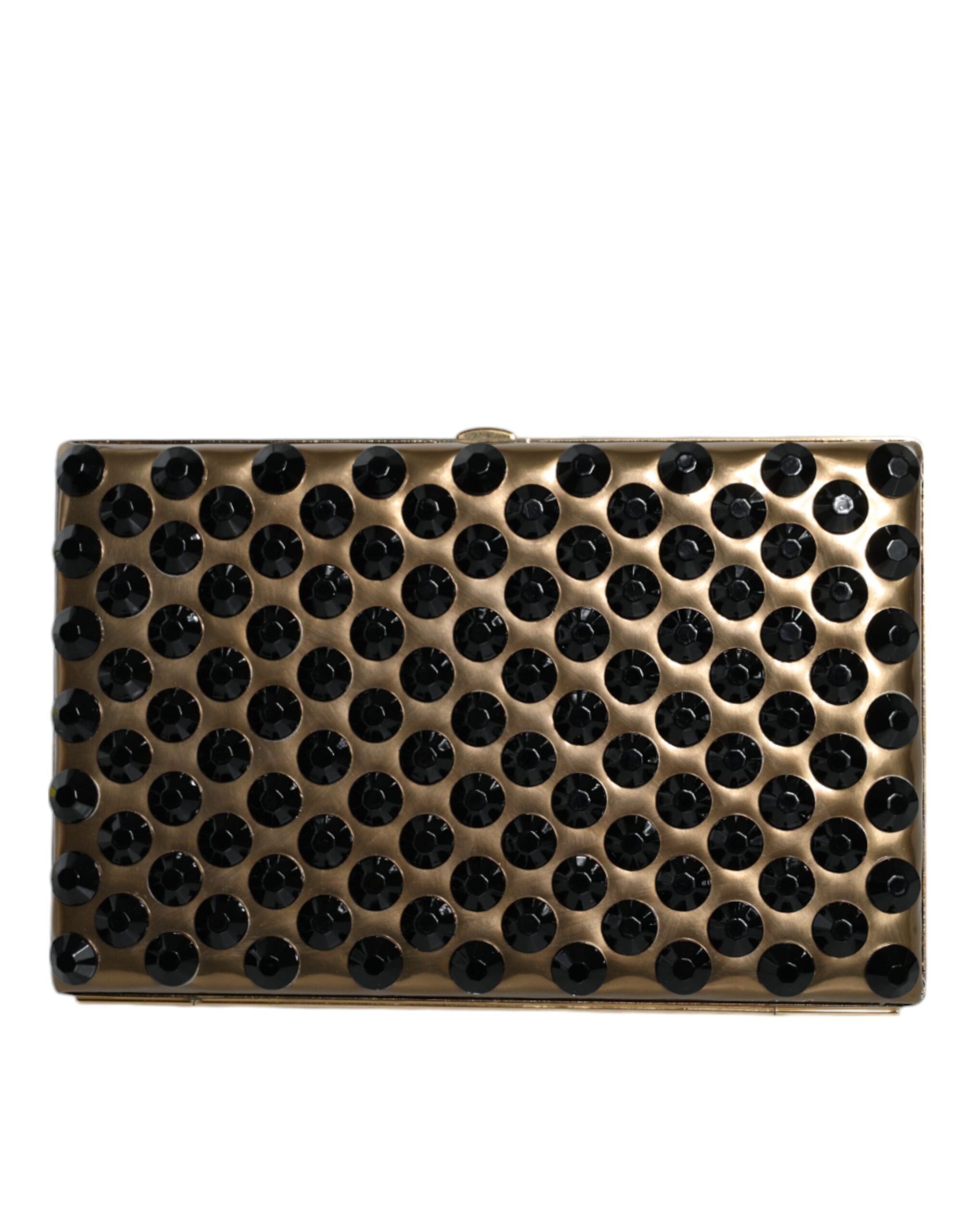 Dolce & Gabbana Gold Crystal Bifold Clutch Evening Party Women Purse Bag Dolce & Gabbana