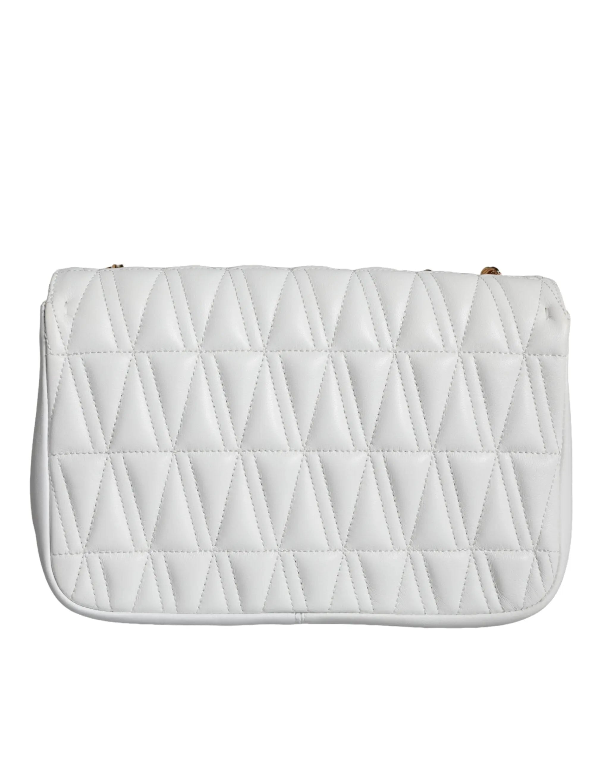 Versace White Mini Nappa Leather Crossbody Shoulder Bag Versace