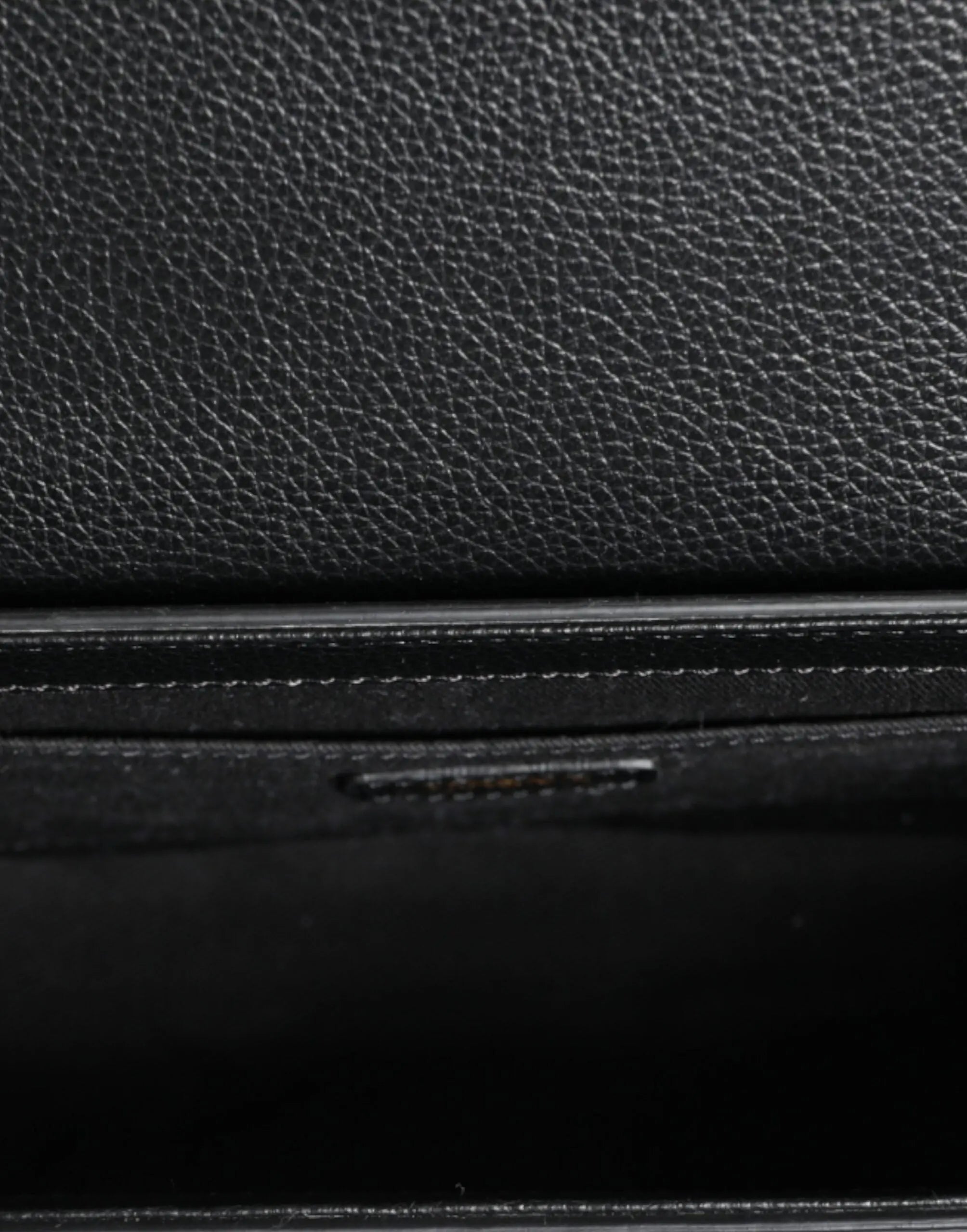 Versace Black Grainy Calf Leather Logo Crossbody Shoulder Bag Versace