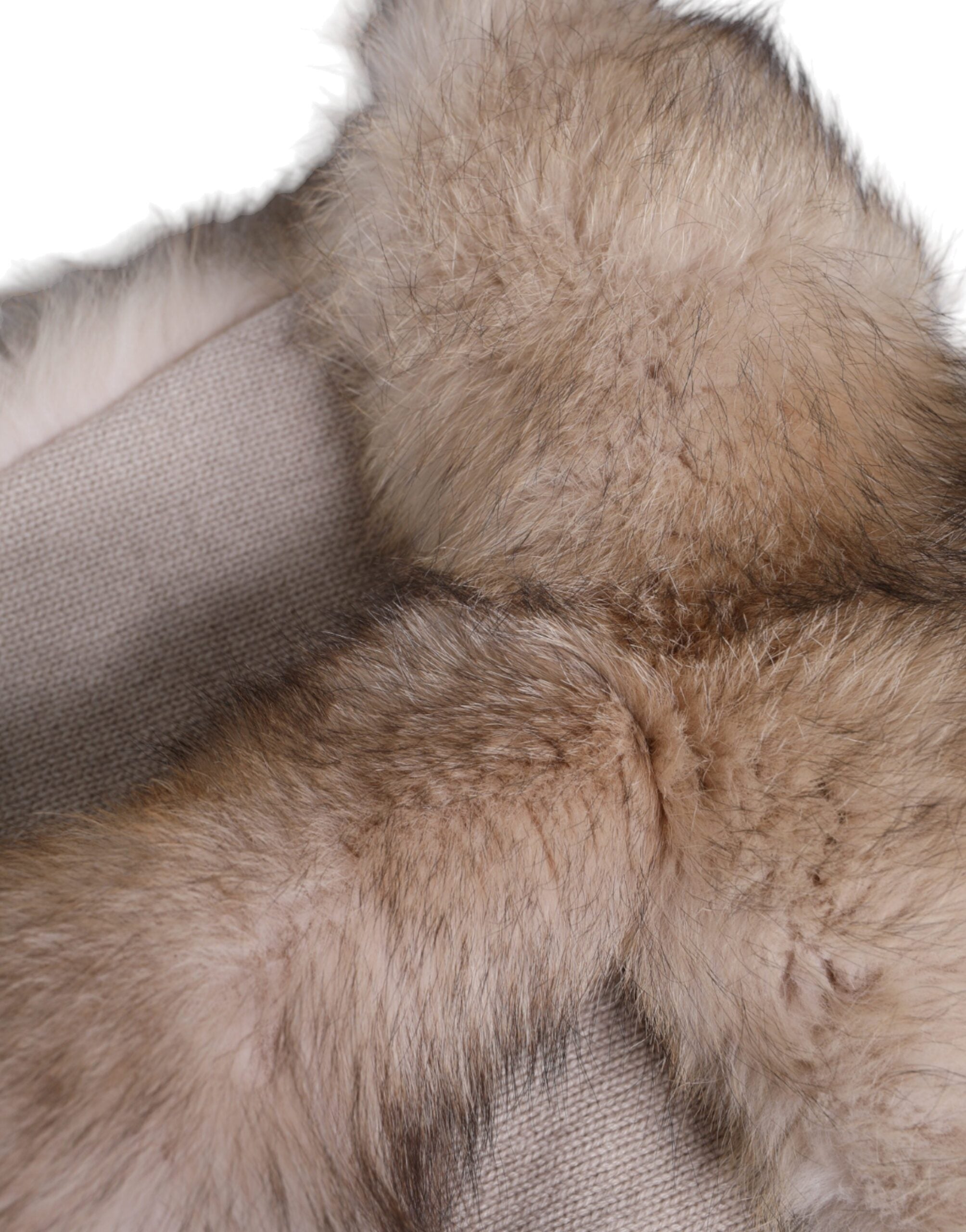 Dolce & Gabbana Brown Frost Fox Fur Neck Warmer Winter Scarf Dolce & Gabbana