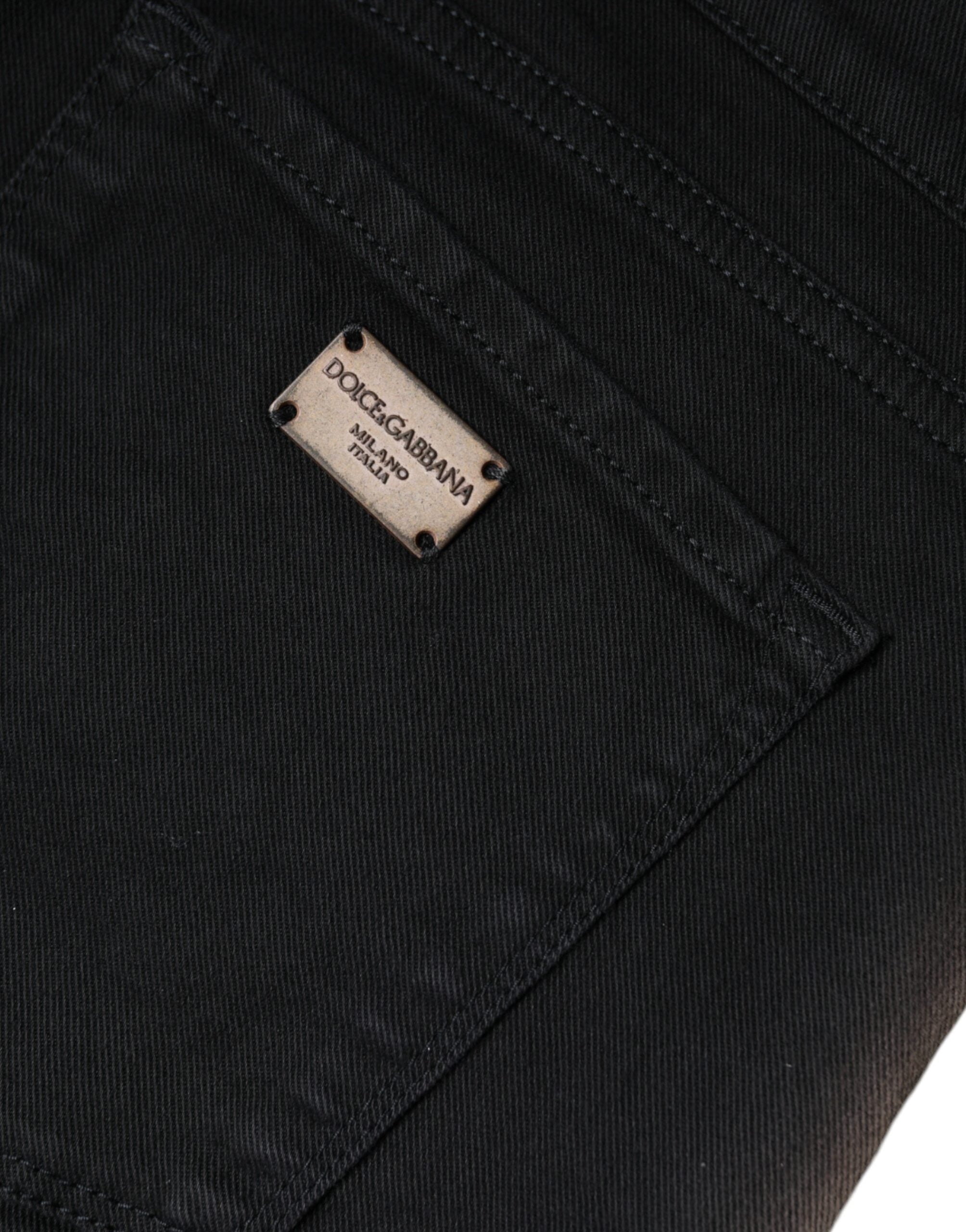 Dolce & Gabbana Black Cotton Stretch Skinny Denim Jeans Dolce & Gabbana