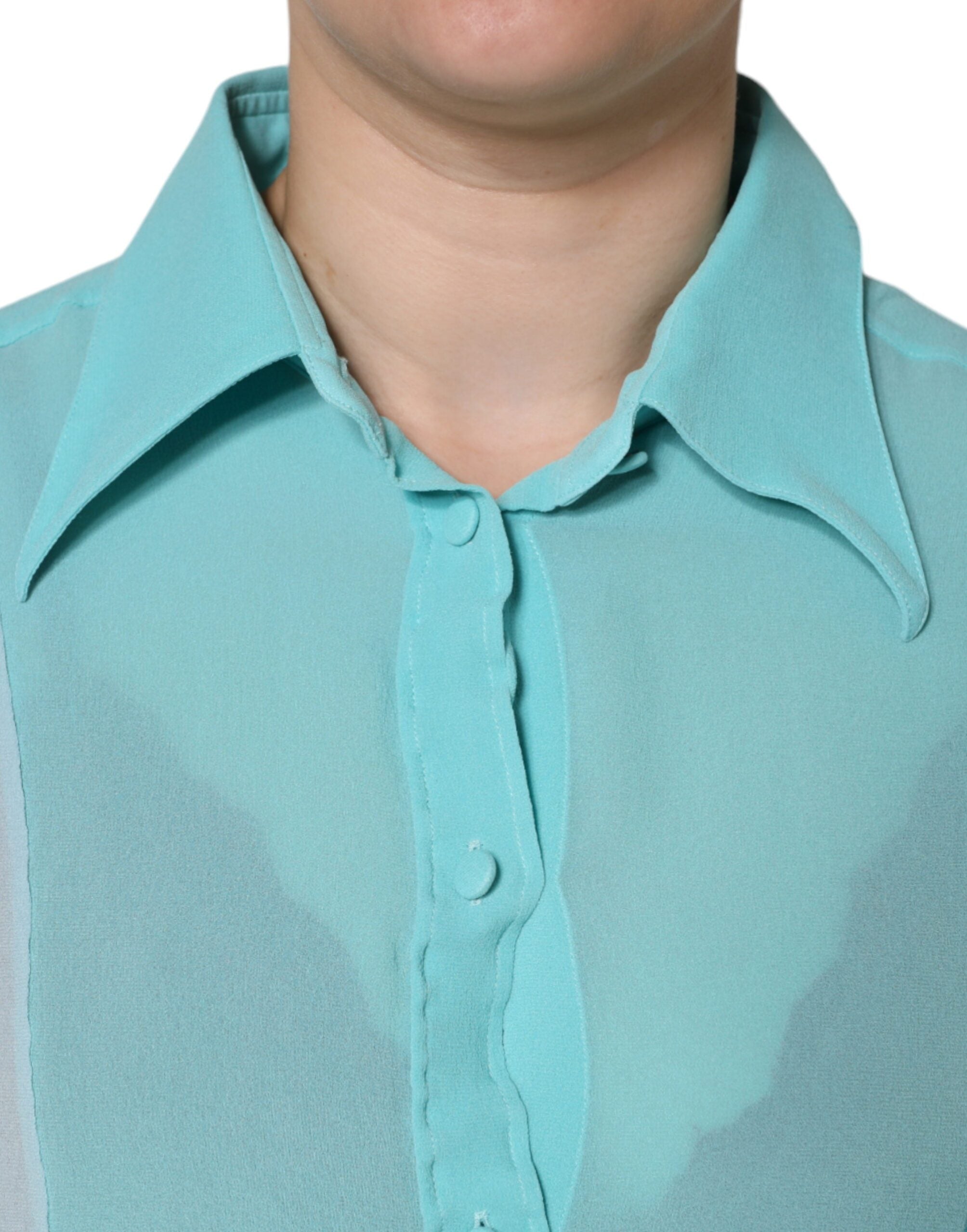 Dolce & Gabbana Multicolor Long Sleeve Button Blouse Top Dolce & Gabbana