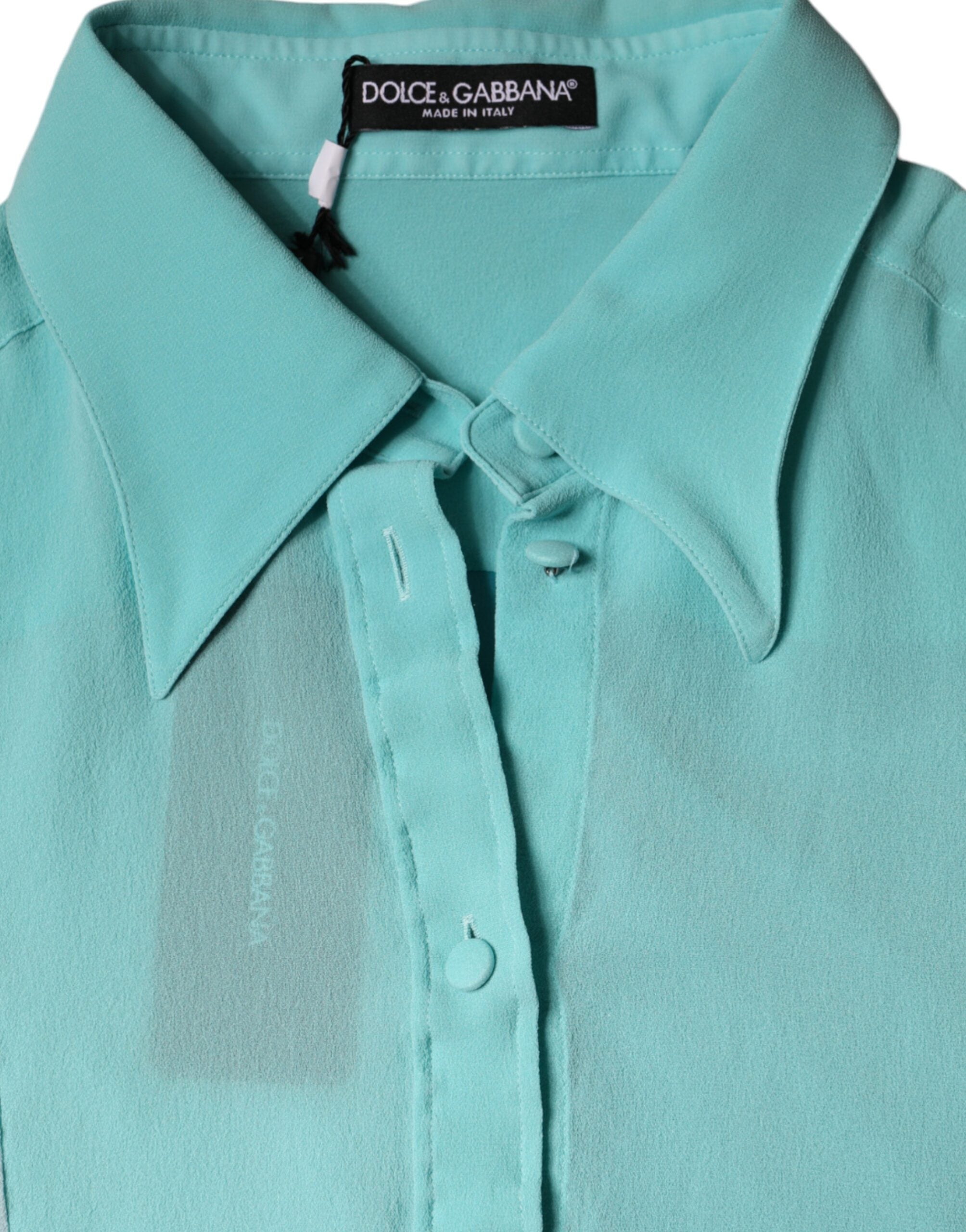 Dolce & Gabbana Multicolor Long Sleeve Button Blouse Top Dolce & Gabbana