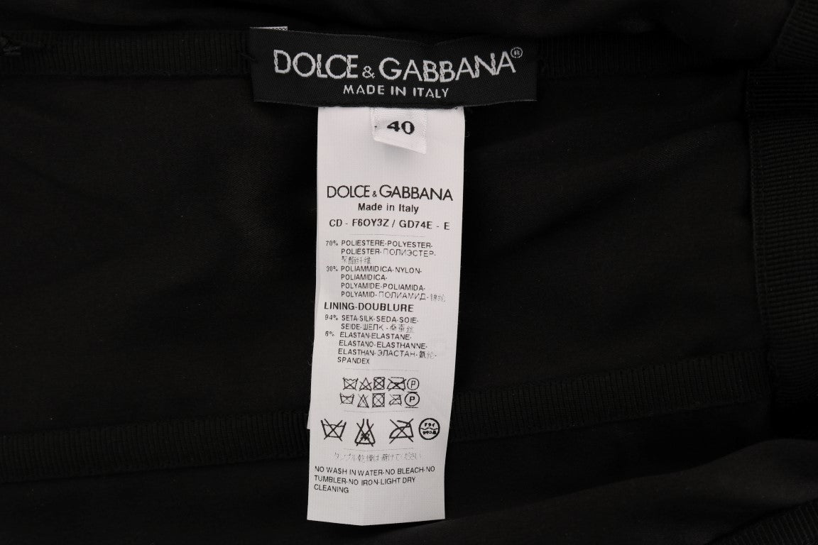 Dolce & Gabbana Black Red Polka Sequined Shift Dress Dolce & Gabbana