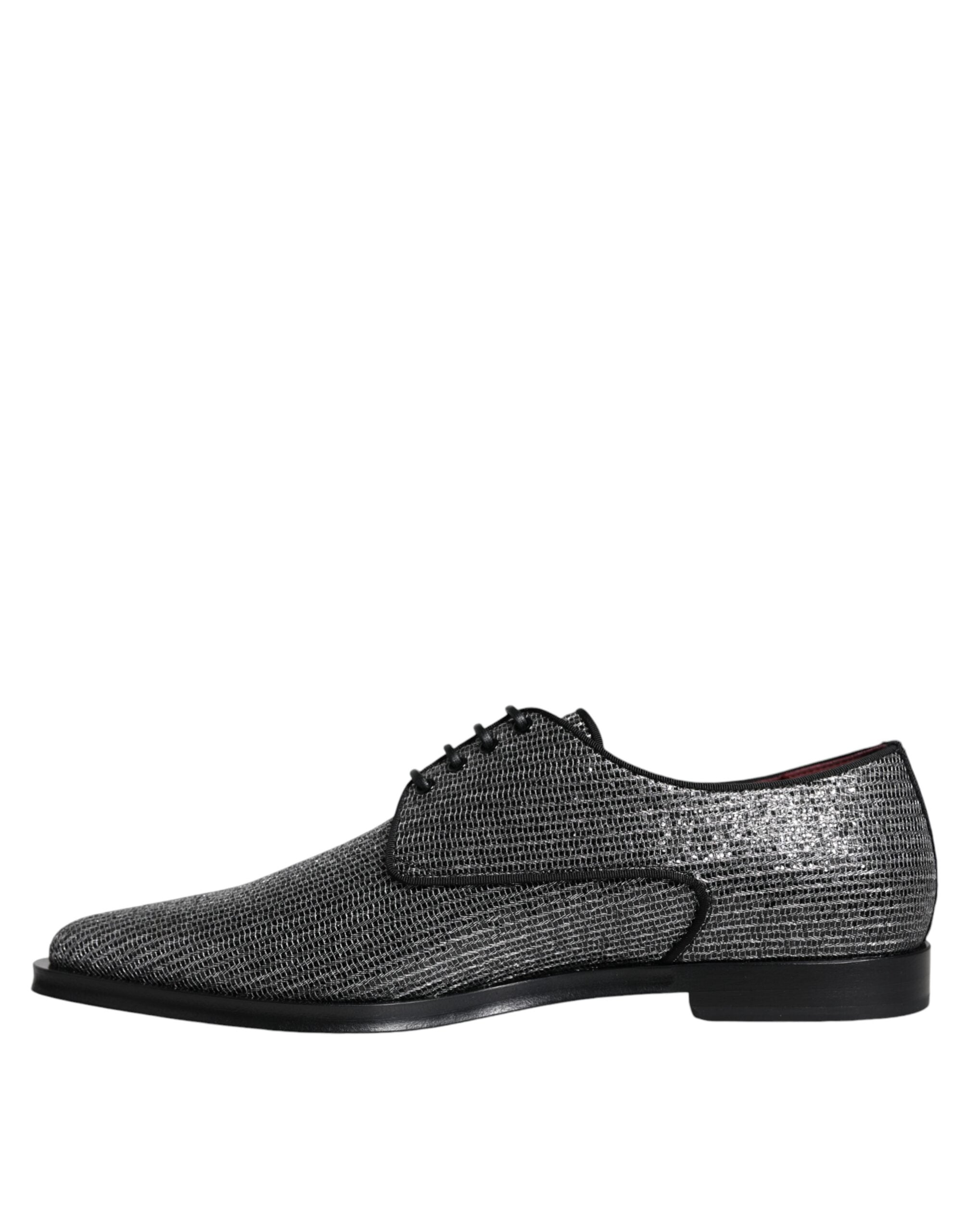 Dolce & Gabbana Silver Polyurethane Derby Formal Dress Shoes Dolce & Gabbana