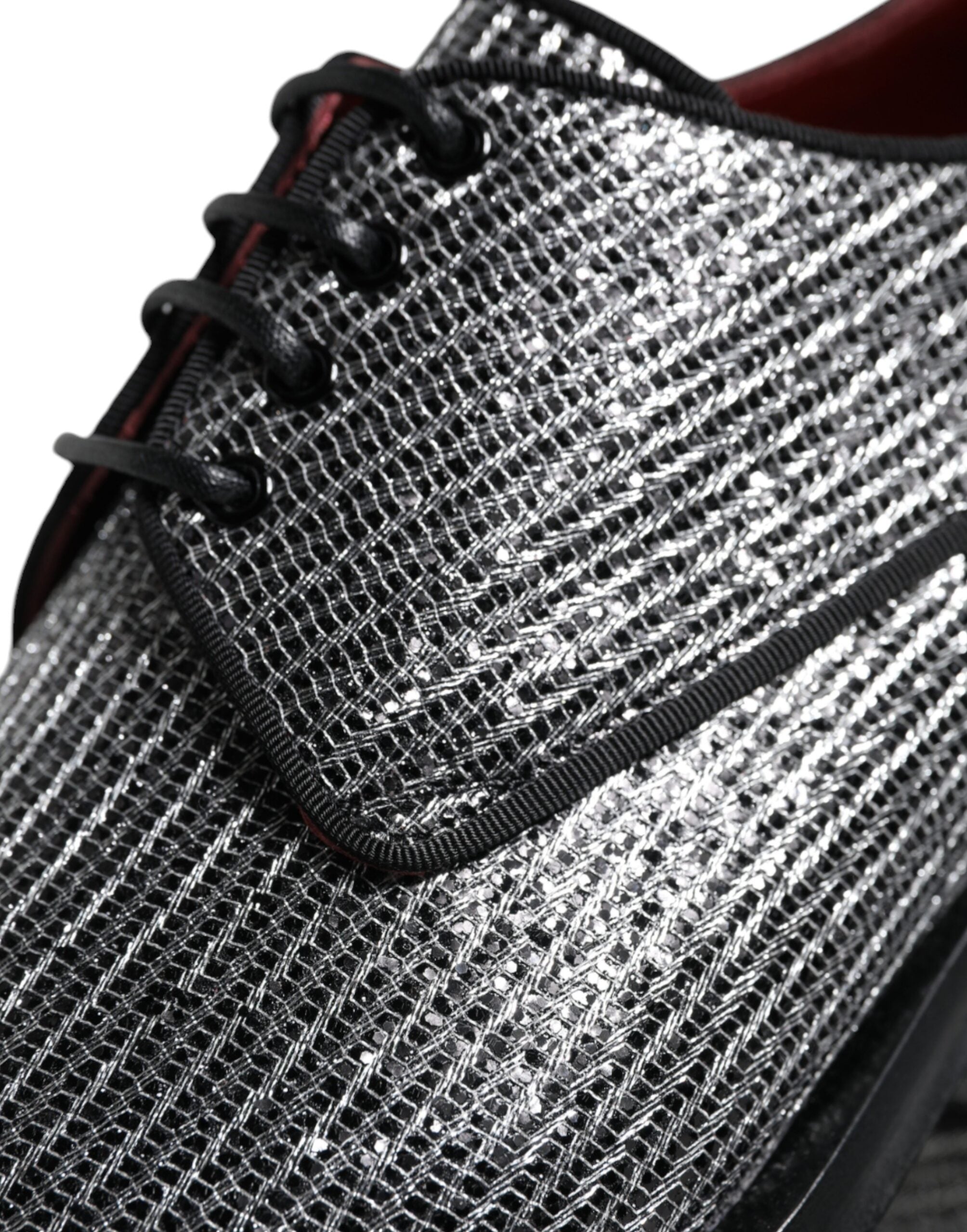 Dolce & Gabbana Silver Polyurethane Derby Formal Dress Shoes Dolce & Gabbana
