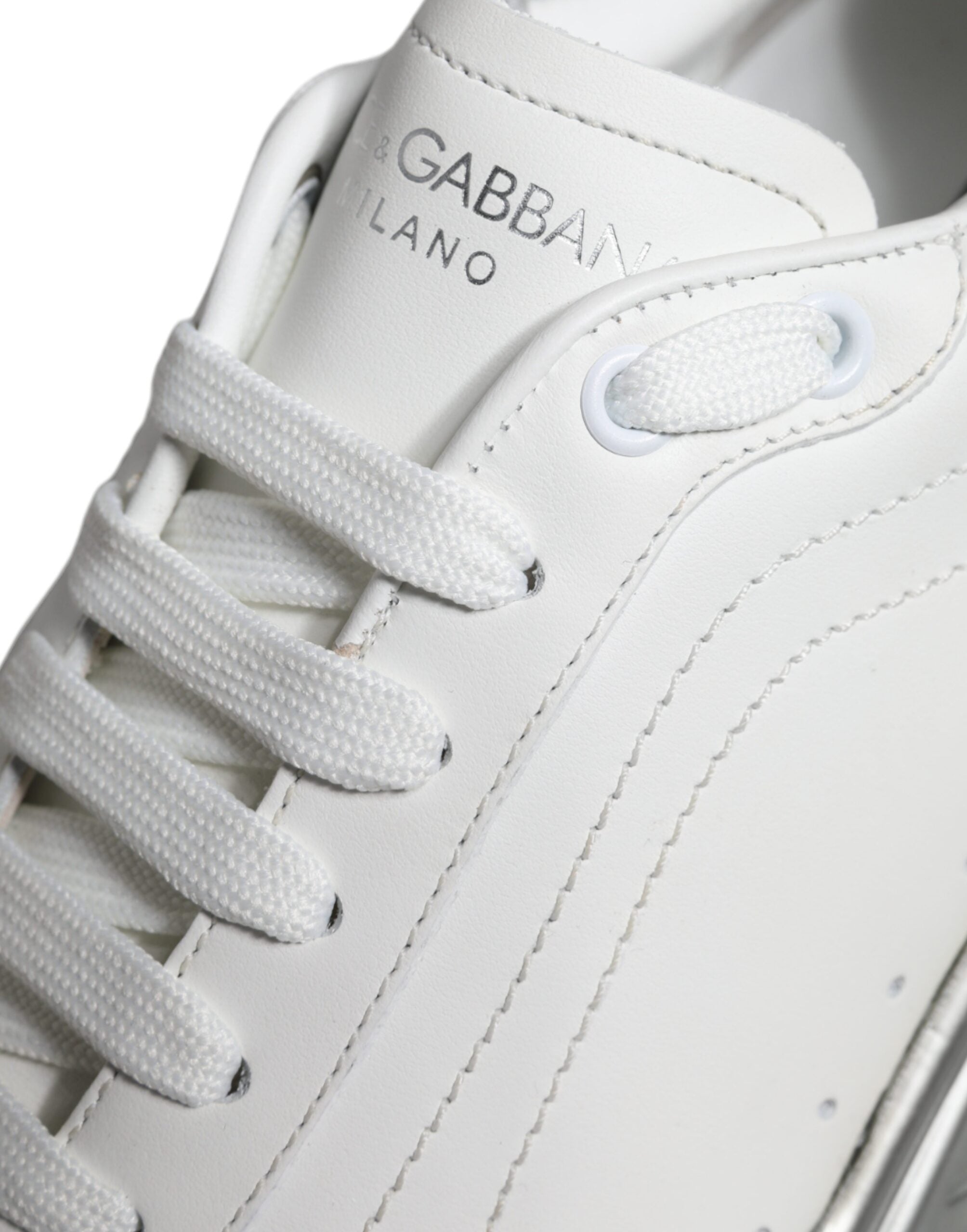 Dolce & Gabbana White Silver Daymaster Low Top Sneakers Shoes Dolce & Gabbana