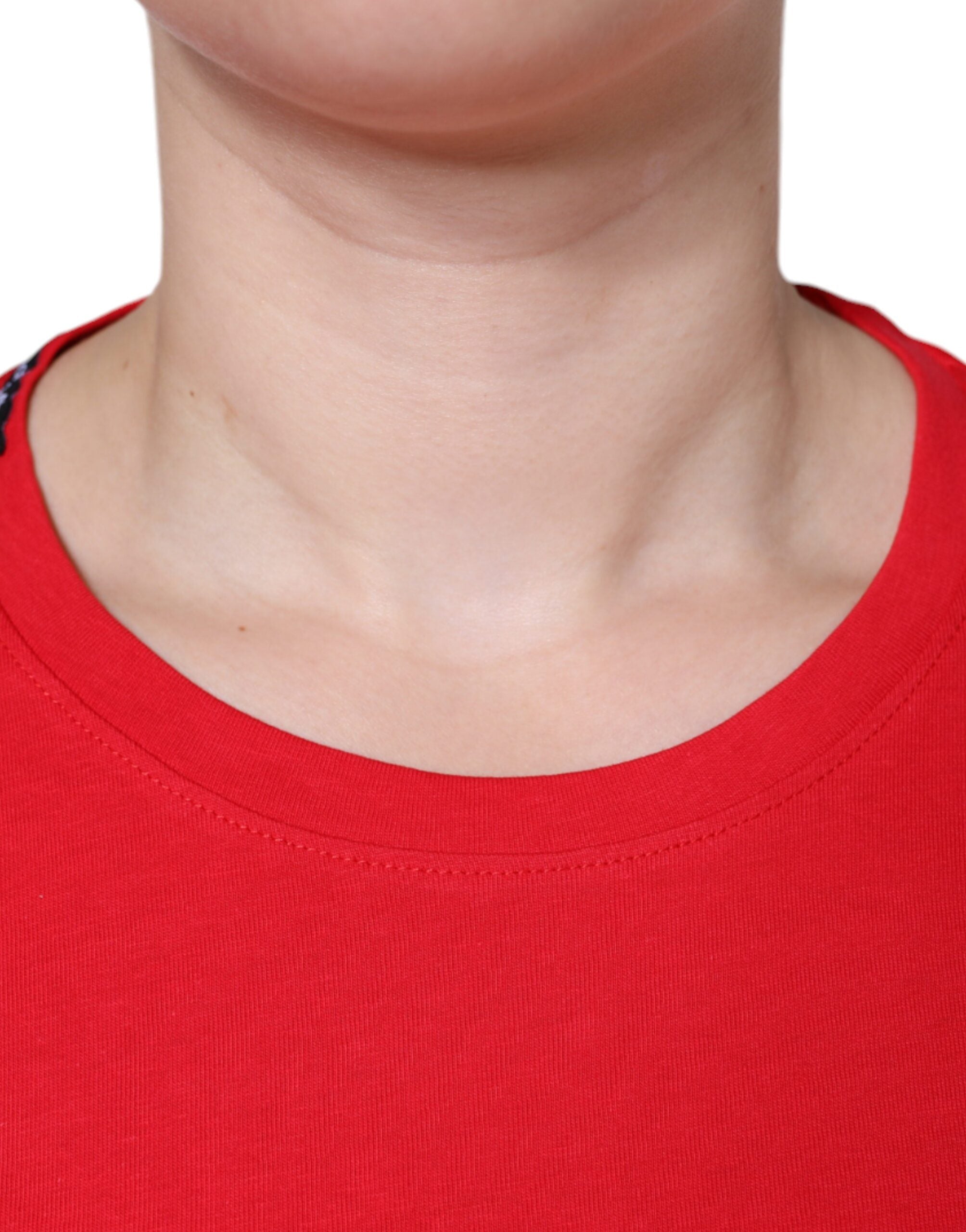 Dolce & Gabbana Red Cotton Crew Neck Short Sleeve Tee T-shirt Dolce & Gabbana