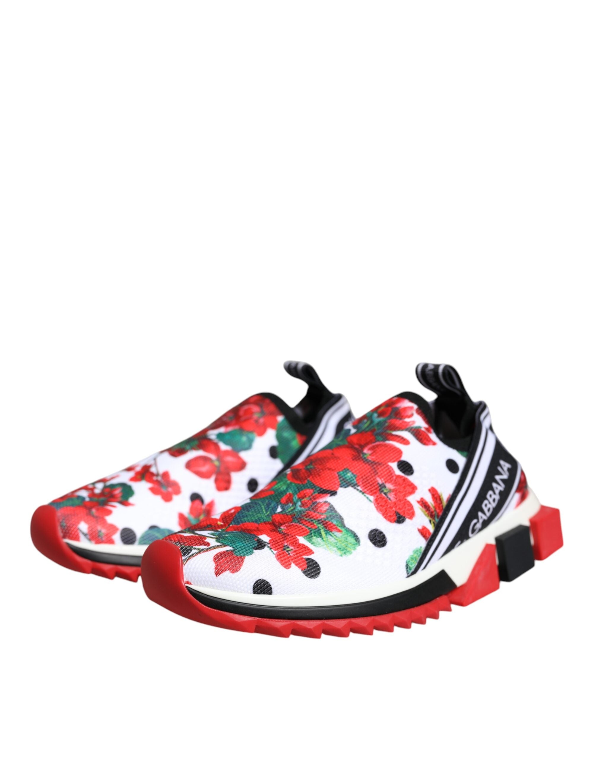 Dolce & Gabbana Multicolor Geranium Sorrento Sneakers Shoes Dolce & Gabbana
