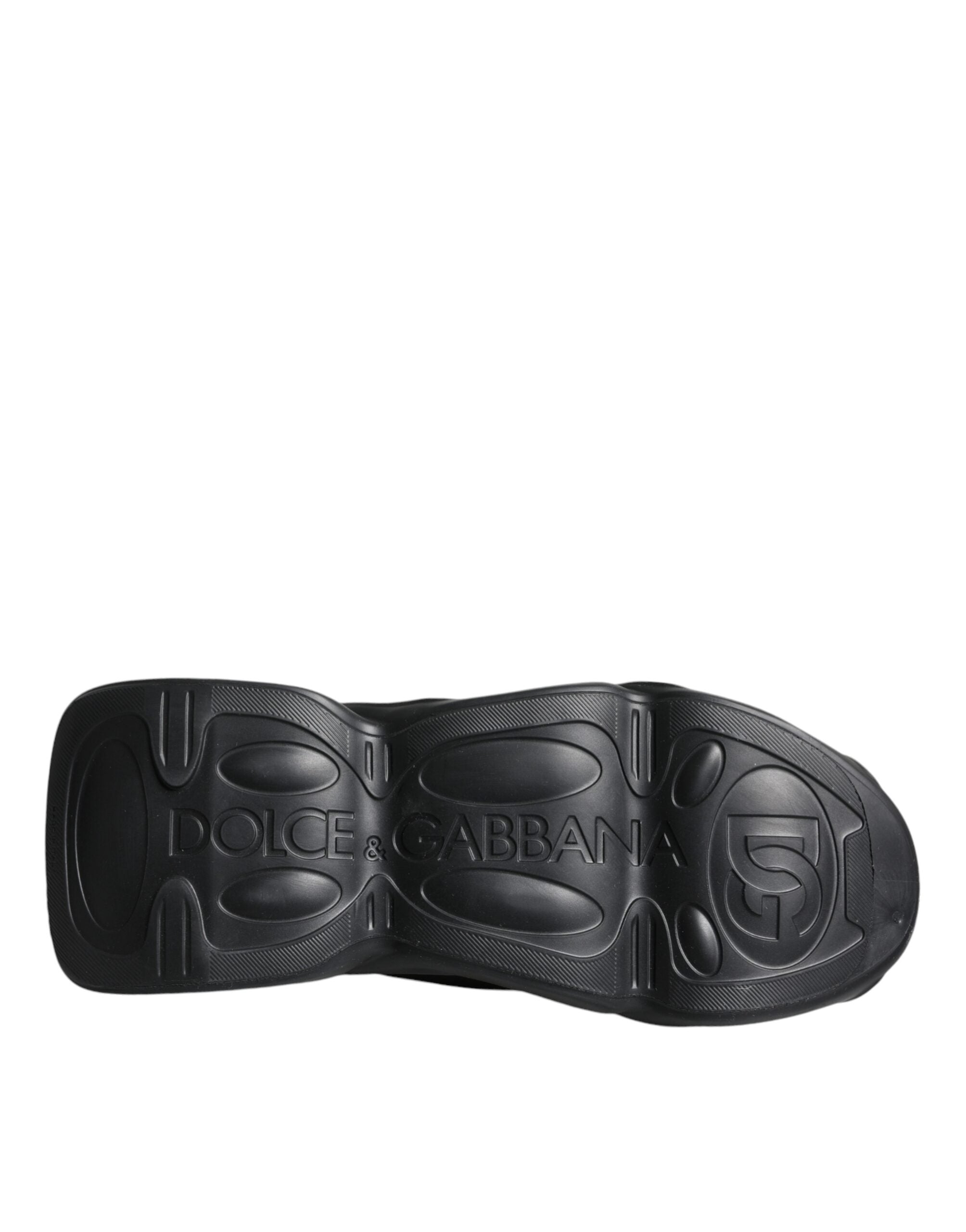 Dolce & Gabbana Black Slip On Wave Socks Sneakers Shoes Dolce & Gabbana