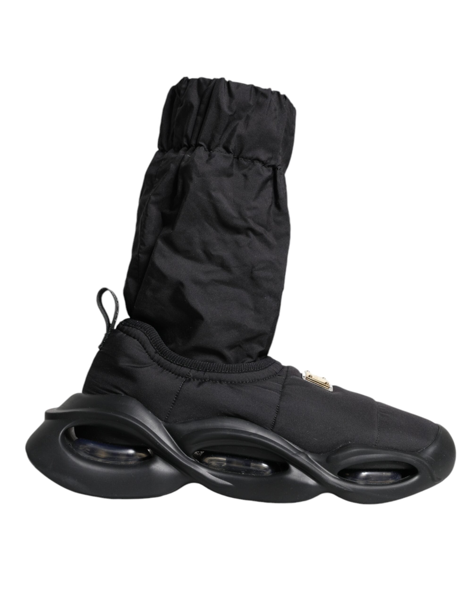 Dolce & Gabbana Black Slip On Wave Socks Sneakers Shoes Dolce & Gabbana